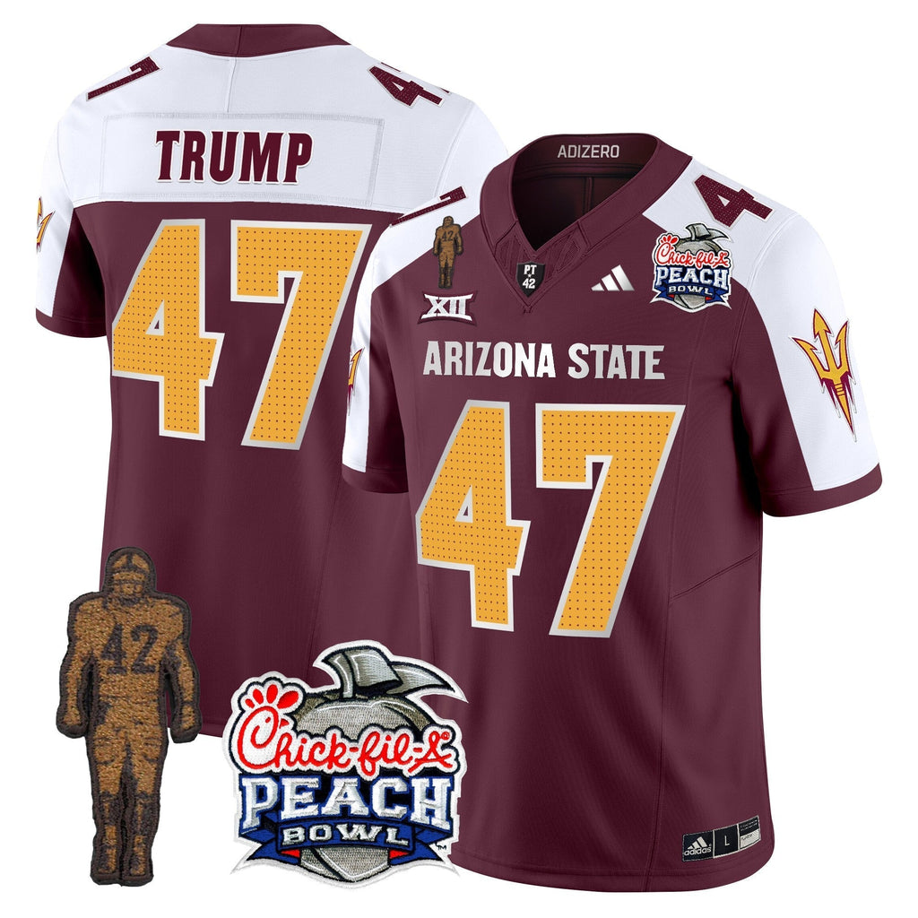 Men Sun Devils Pat Tillman & Peach Bowl Patch Vapor Limited Jersey V2 - All Stitched