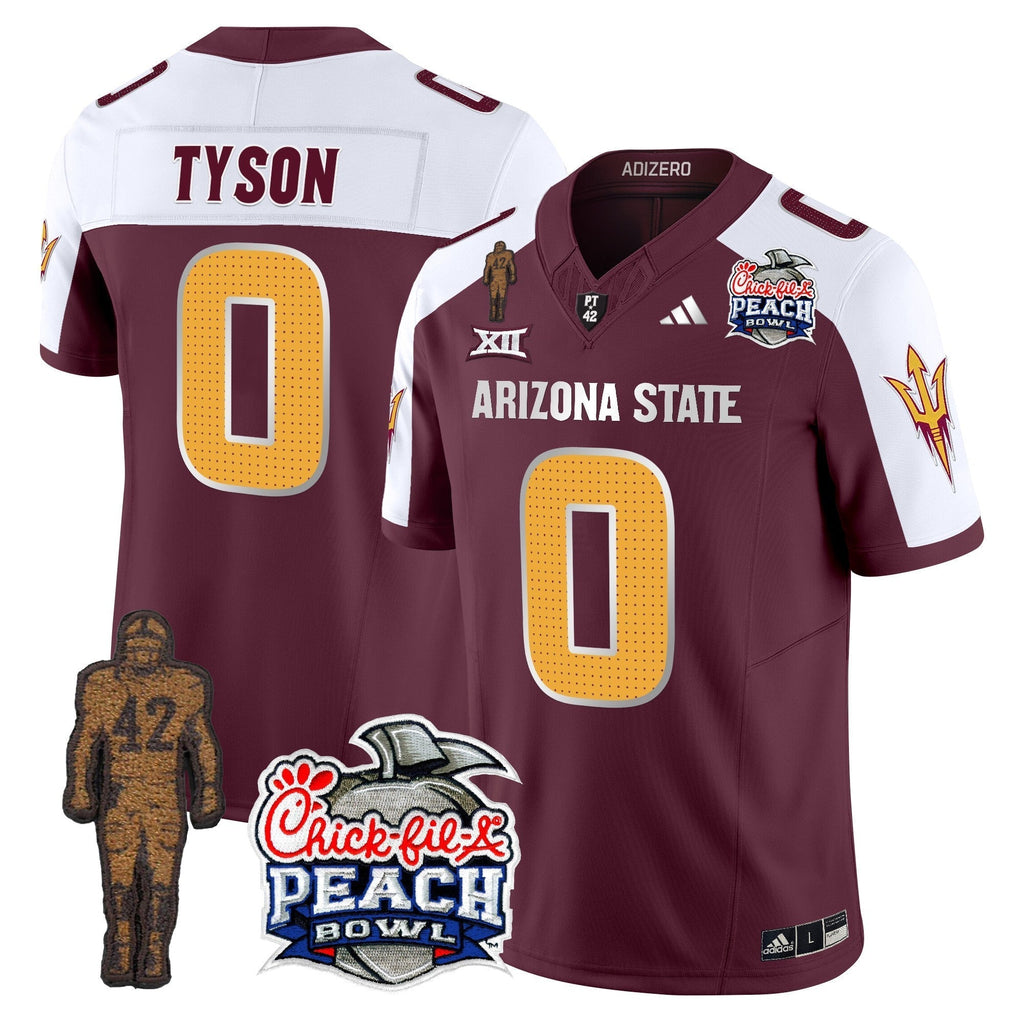 Men Sun Devils Pat Tillman & Peach Bowl Patch Vapor Limited Jersey V2 - All Stitched