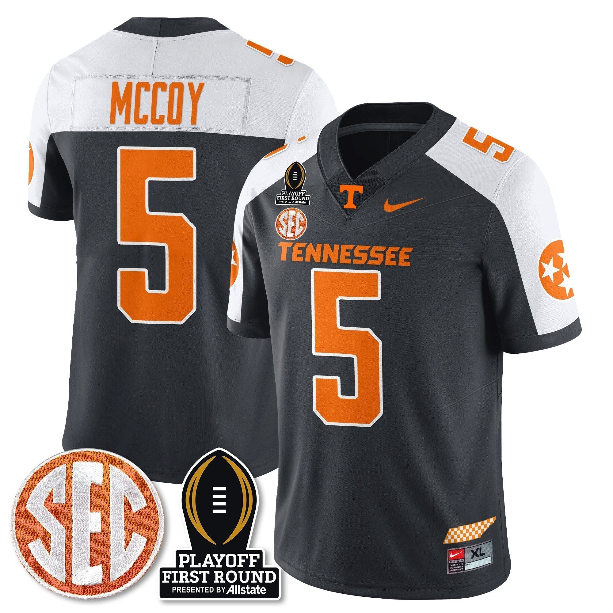 Men Tennessee Volunteers Football Jersey - Playoff First Round Patch - All Stitched