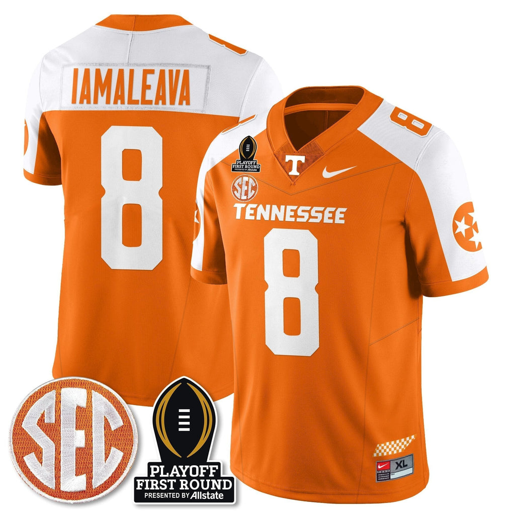 Men Tennessee Volunteers Football Jersey - Playoff First Round Patch - All Stitched