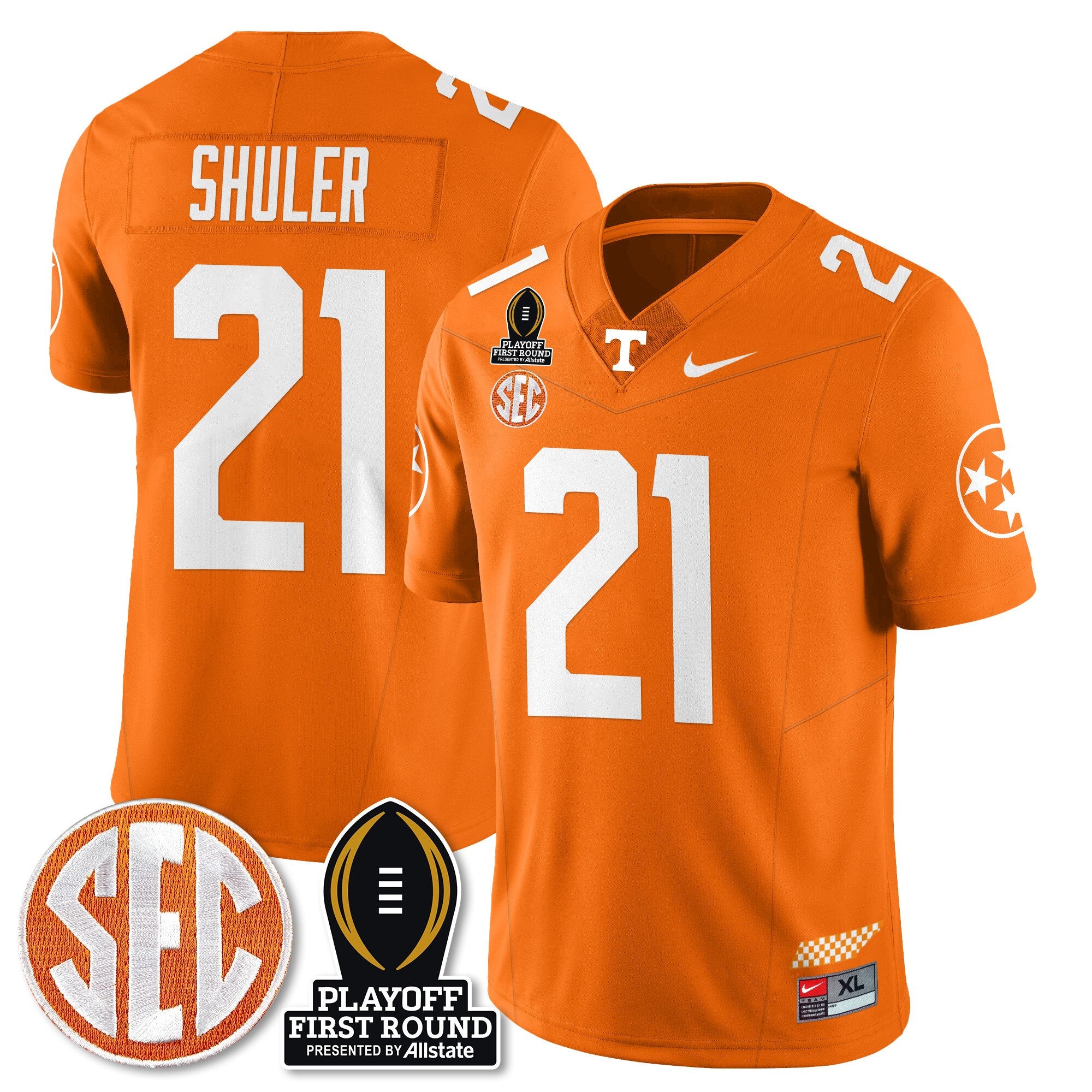 Men Tennessee Volunteers Football Jersey - Playoff First Round Patch - All Stitched