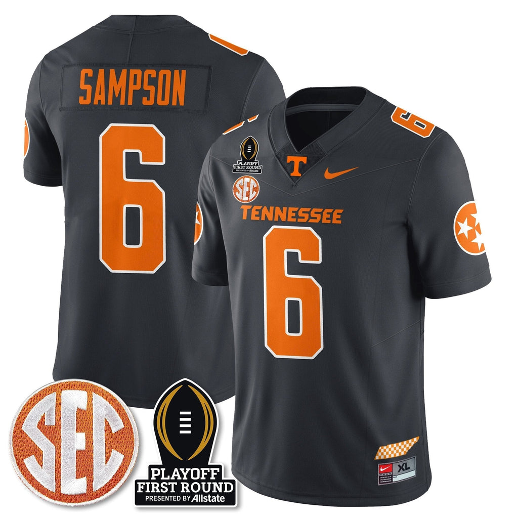 Men Tennessee Volunteers Football Jersey - Playoff First Round Patch - All Stitched