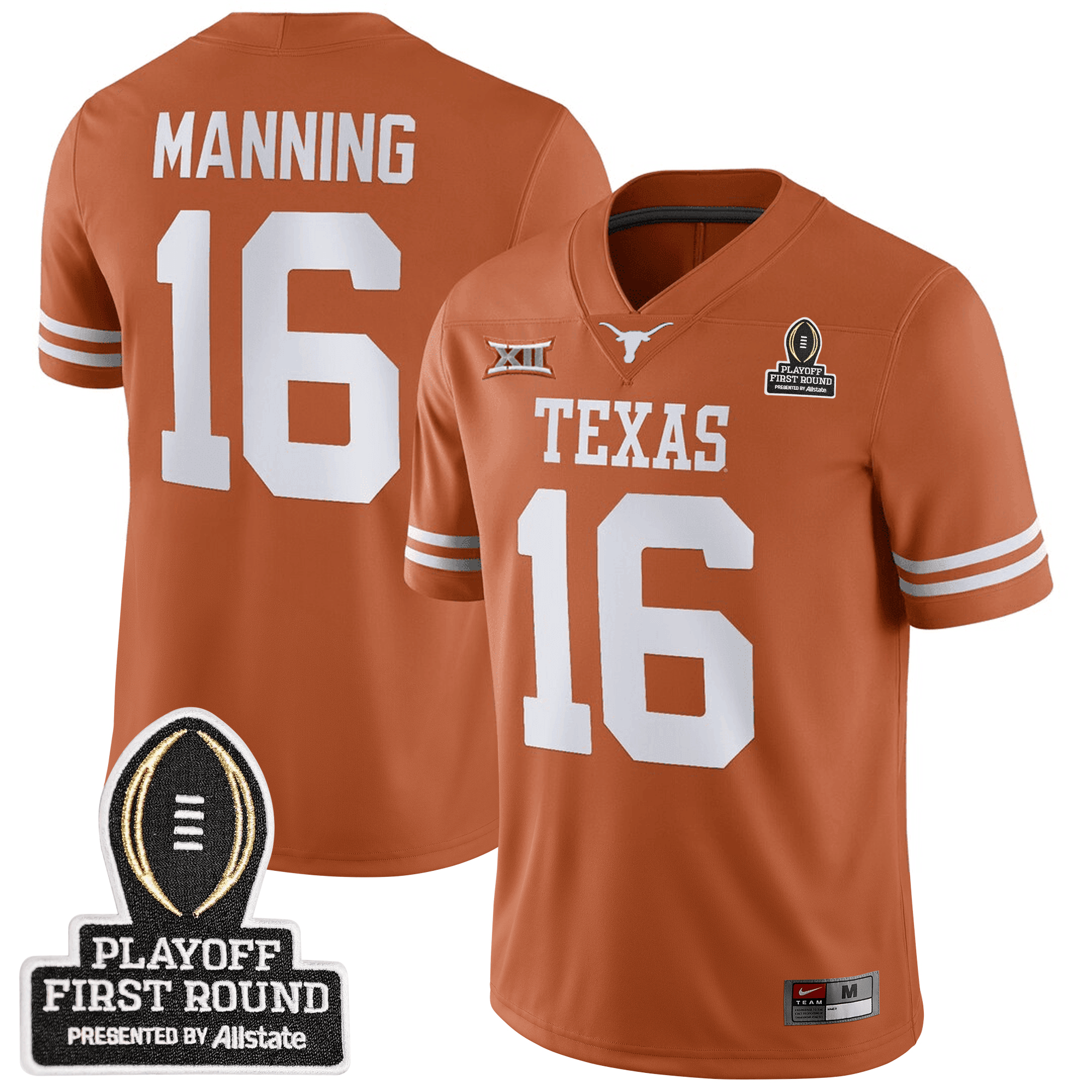 Men Texas Longhorns Football 24/25 Jersey - CFP First Round Patch
