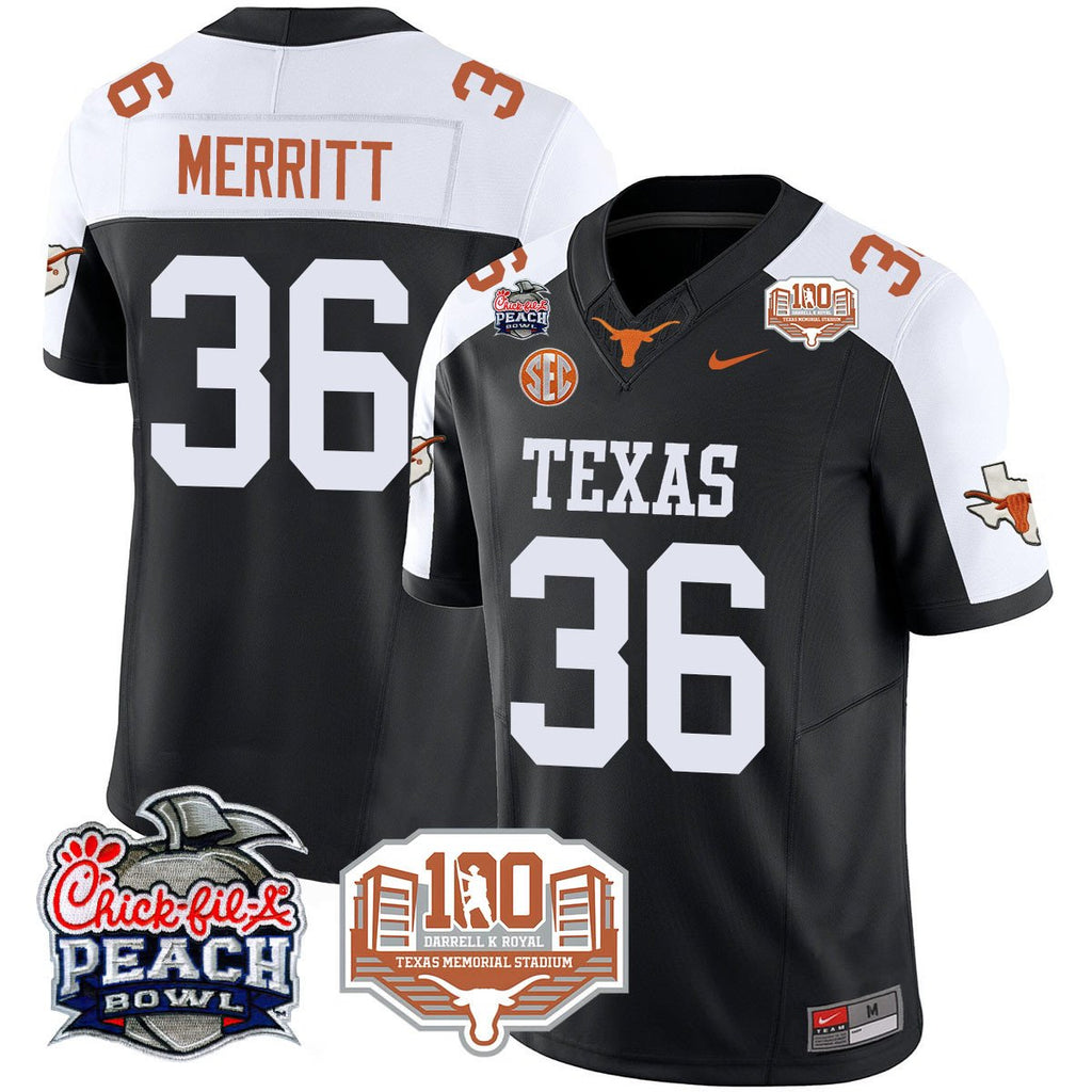 Texas Longhorns 2024 Chick-fil-A Peach Bowl Jersey - All Stitched