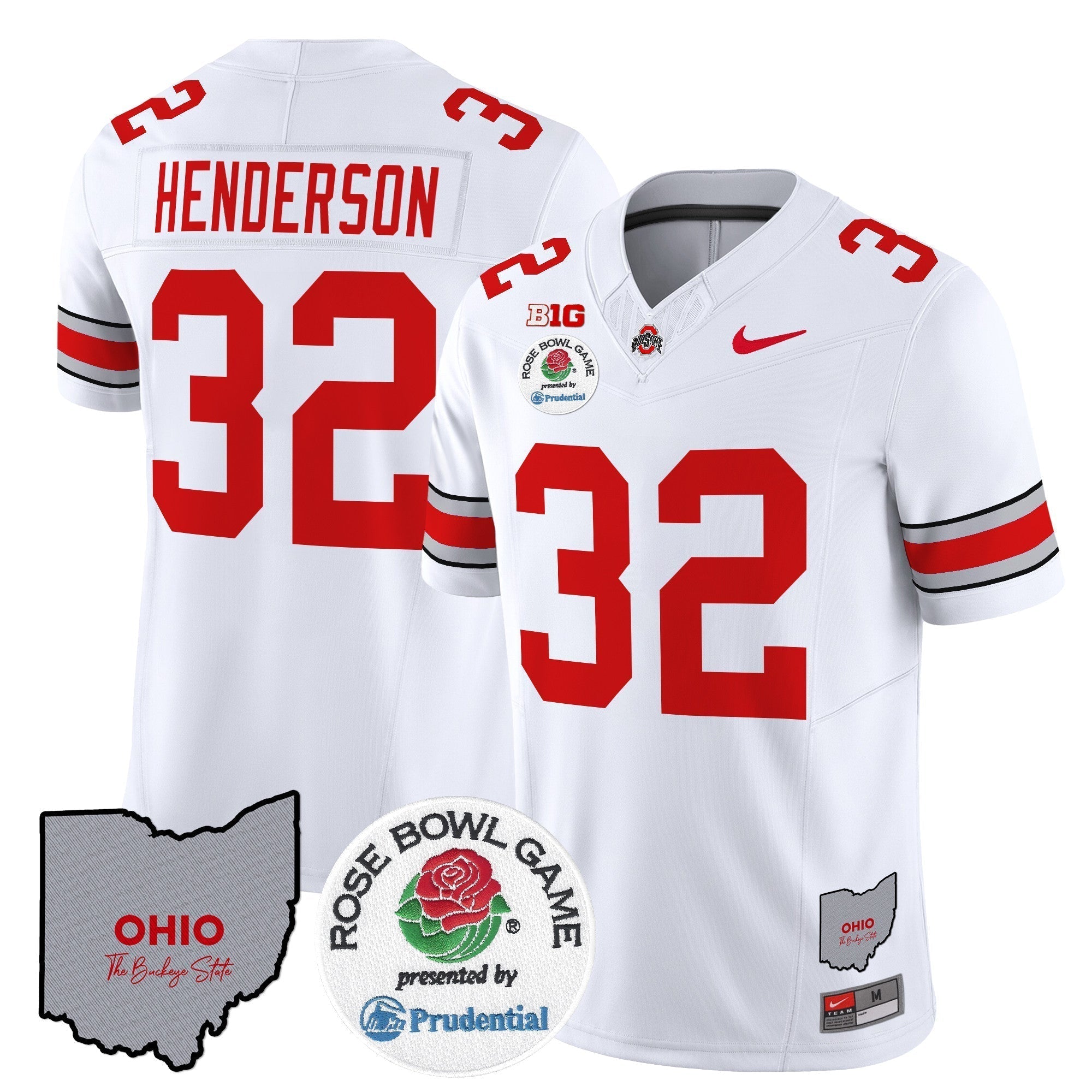 Men Ohio State Buckeyes Rose Bowl Vapor Limited Jersey V2 - All Stitched