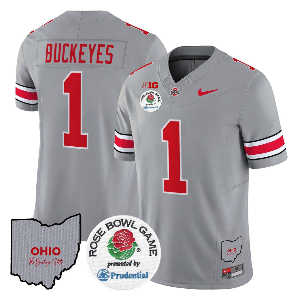 Men Ohio State Buckeyes Rose Bowl Vapor Limited Jersey V2 - All Stitched