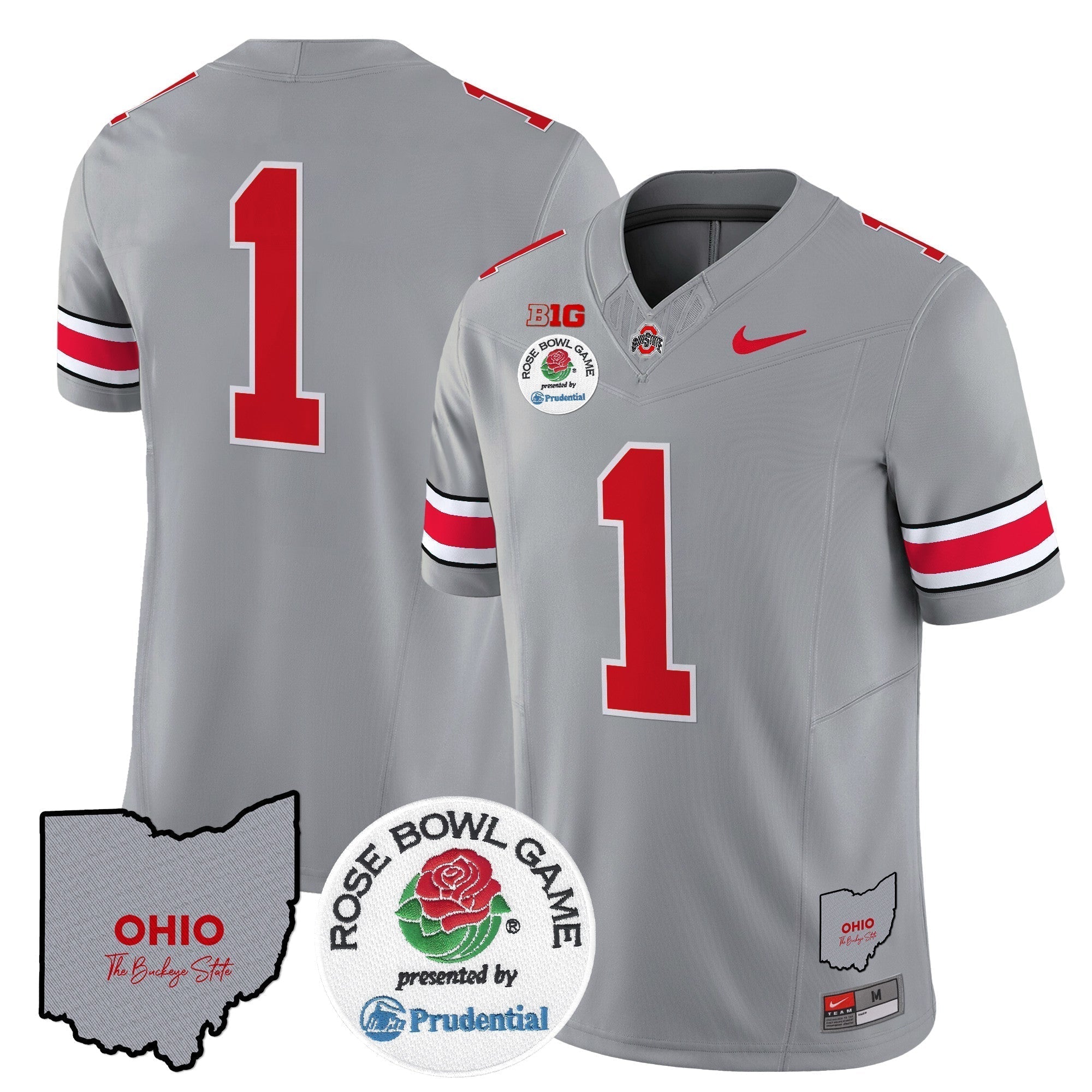 Men Ohio State Buckeyes Rose Bowl Vapor Limited Jersey V2 - All Stitched