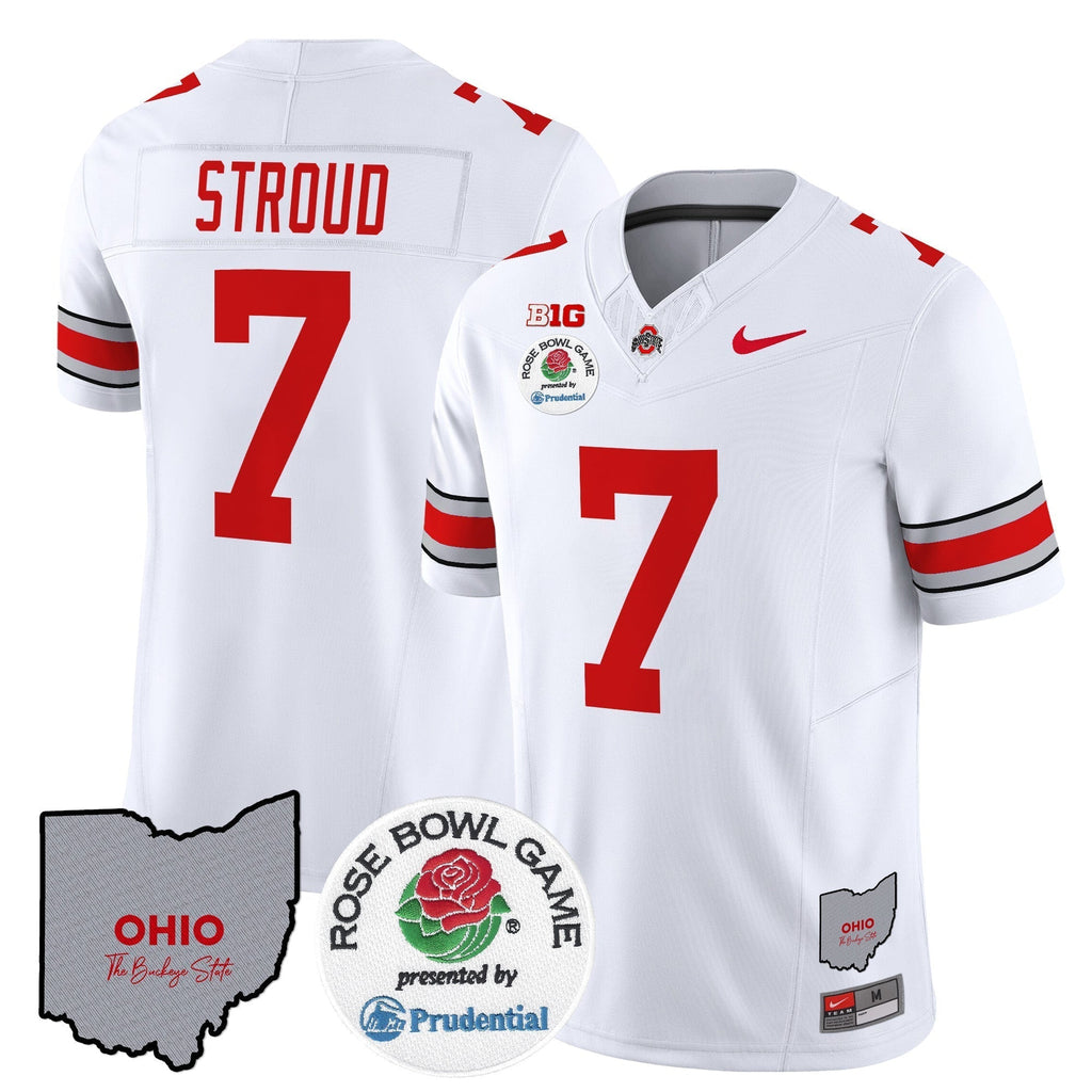 Men Ohio State Buckeyes Rose Bowl Vapor Limited Jersey V2 - All Stitched