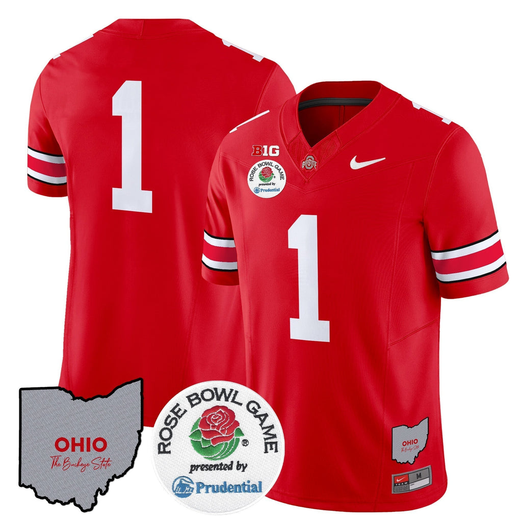 Men Ohio State Buckeyes Rose Bowl Vapor Limited Jersey V2 - All Stitched