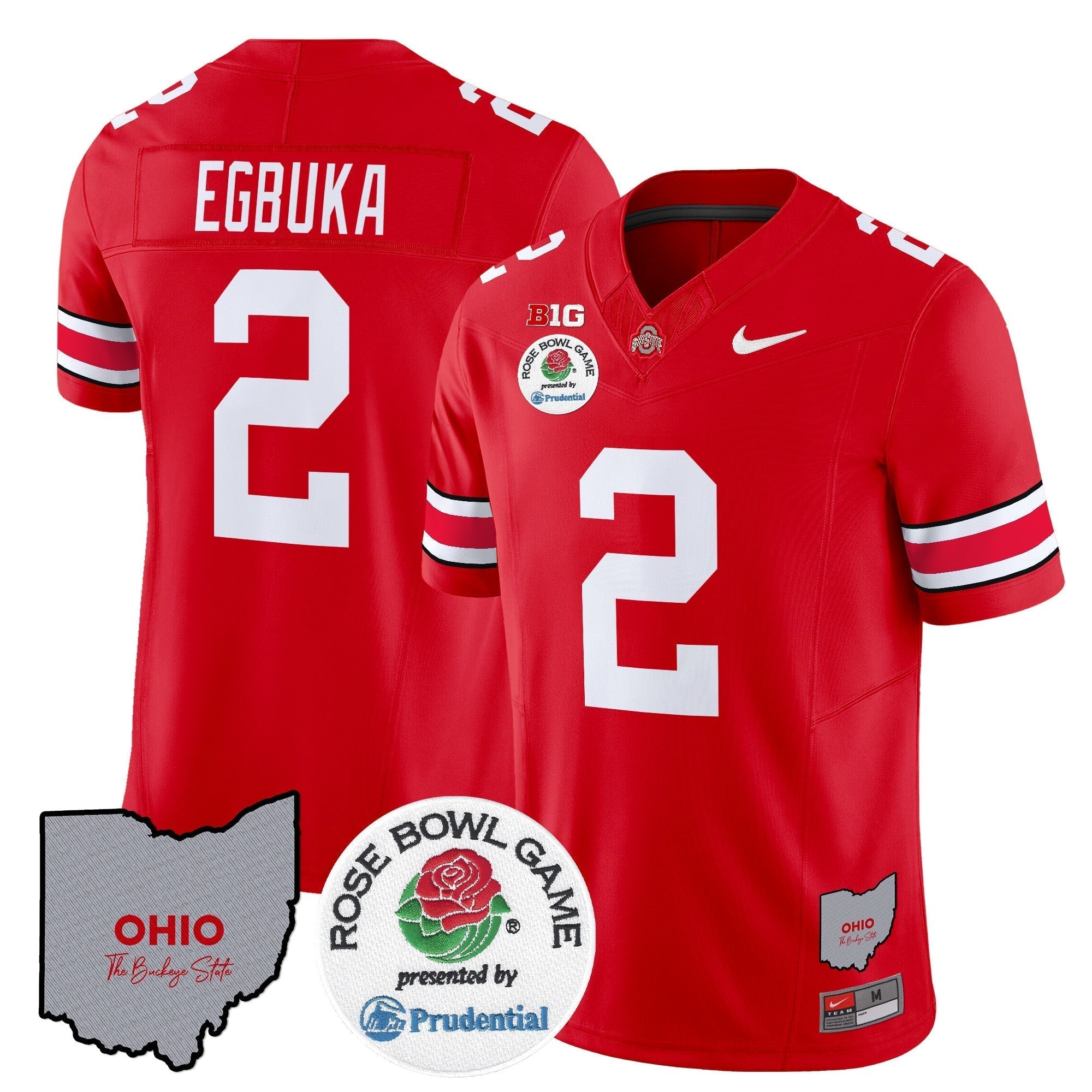 Men Ohio State Buckeyes Rose Bowl Vapor Limited Jersey V2 - All Stitched