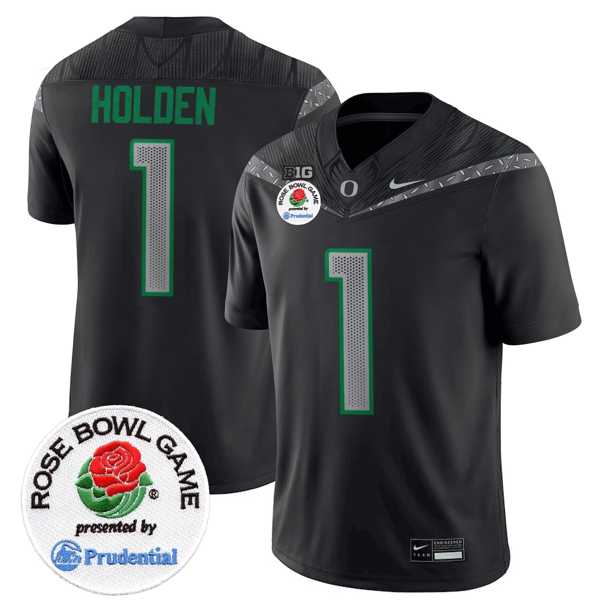 Men Oregon Ducks Rose Bowl Patch Vapor Limited Jersey V2 - All Stitched