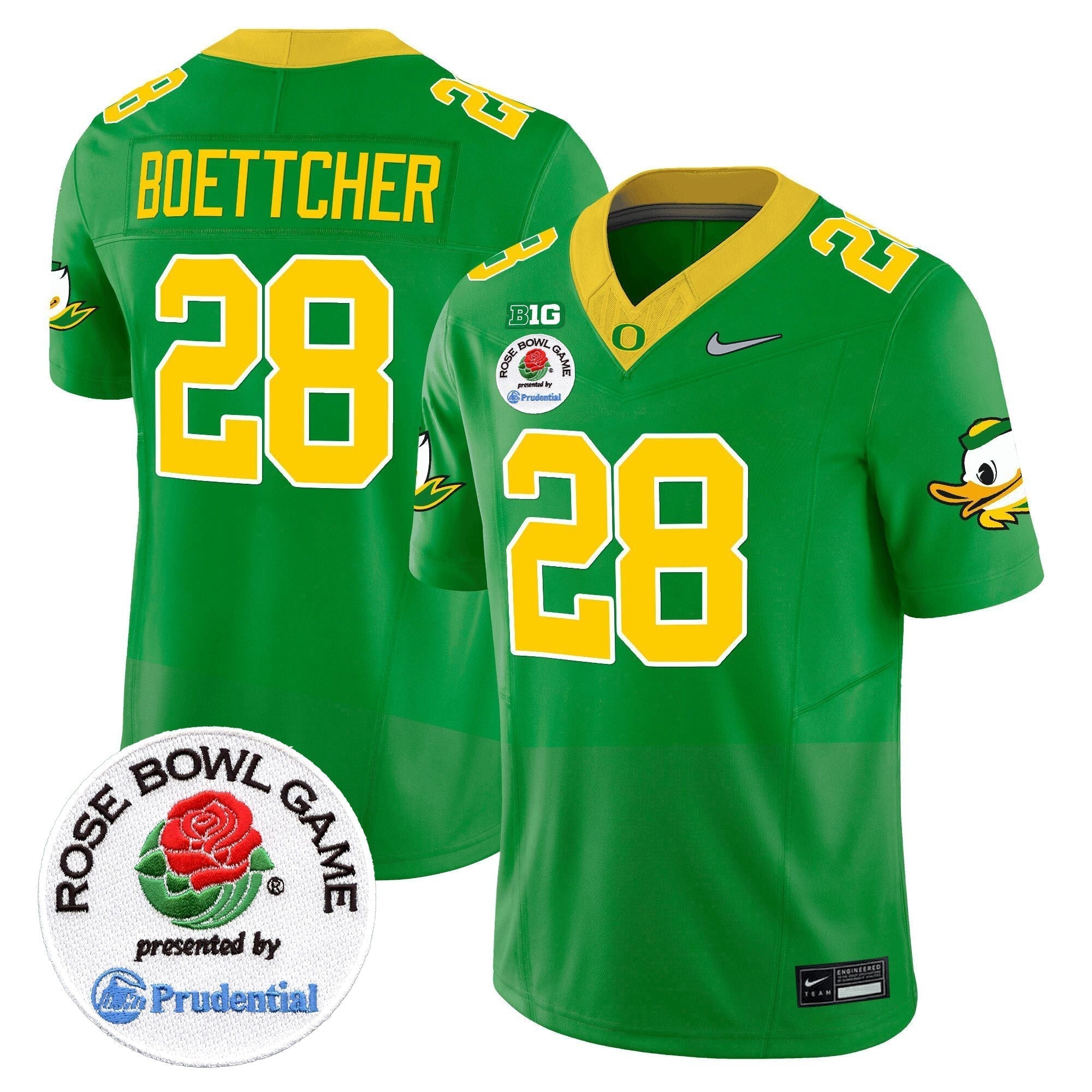 Men Oregon Ducks Rose Bowl Patch Vapor Limited Jersey V2 - All Stitched