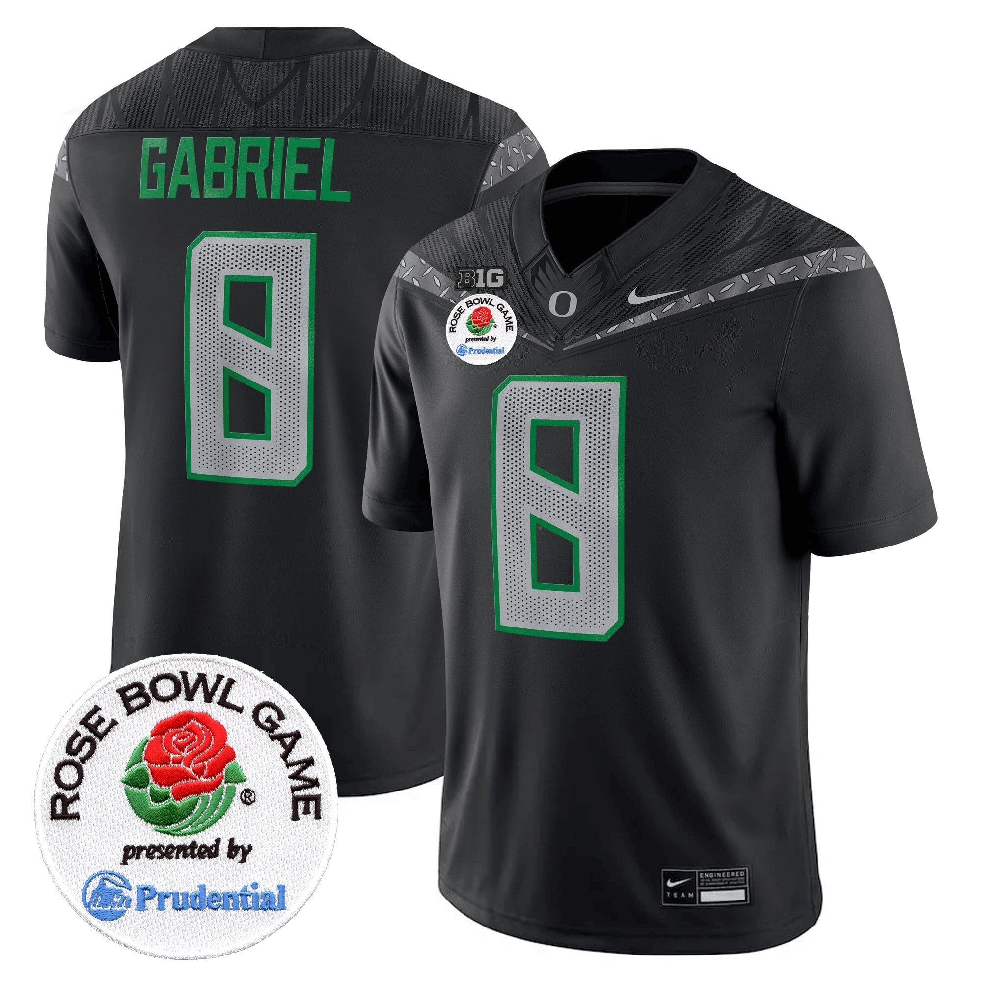 Men Oregon Ducks Rose Bowl Patch Vapor Limited Jersey V2 - All Stitched