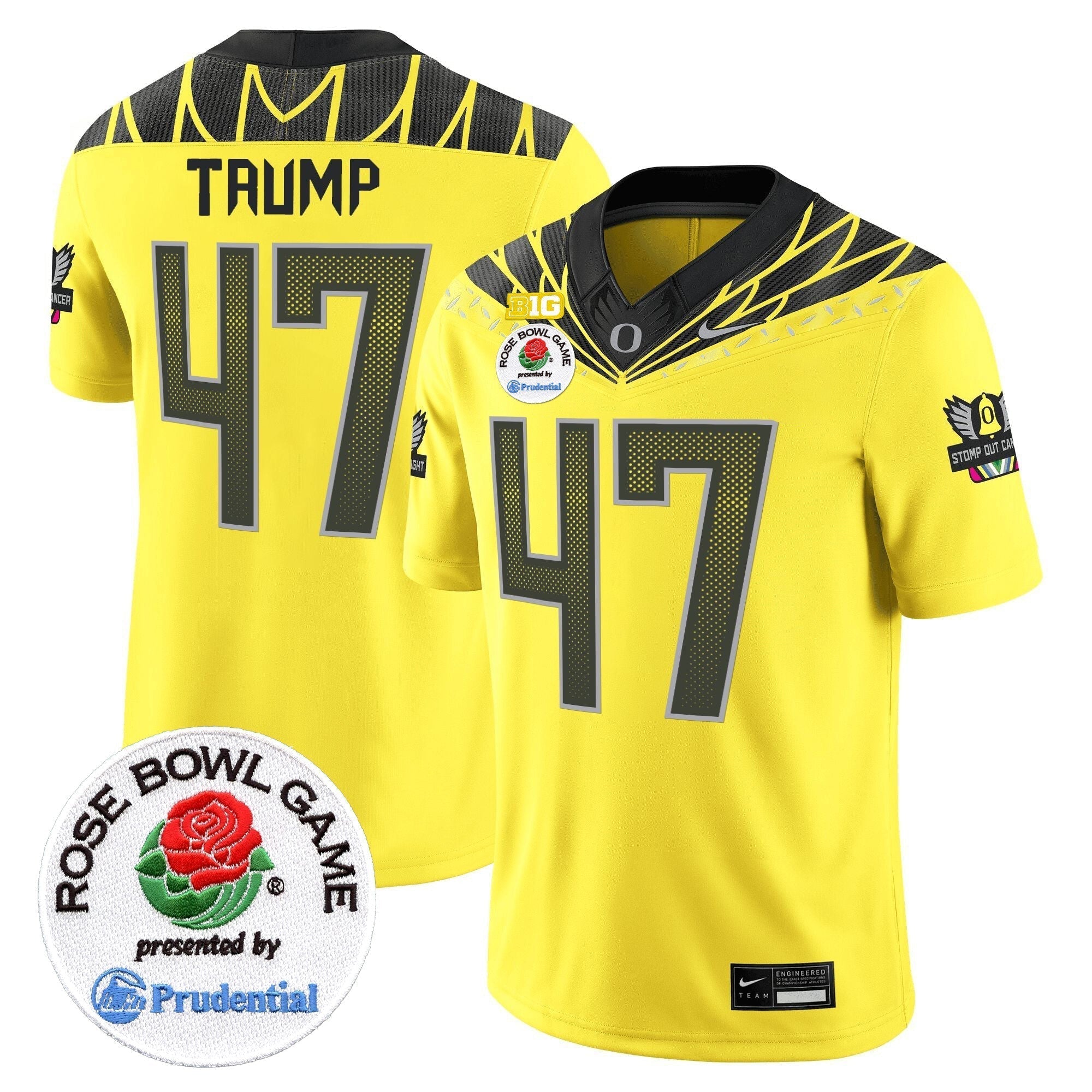 Men Oregon Ducks Rose Bowl Patch Vapor Limited Jersey V2 - All Stitched