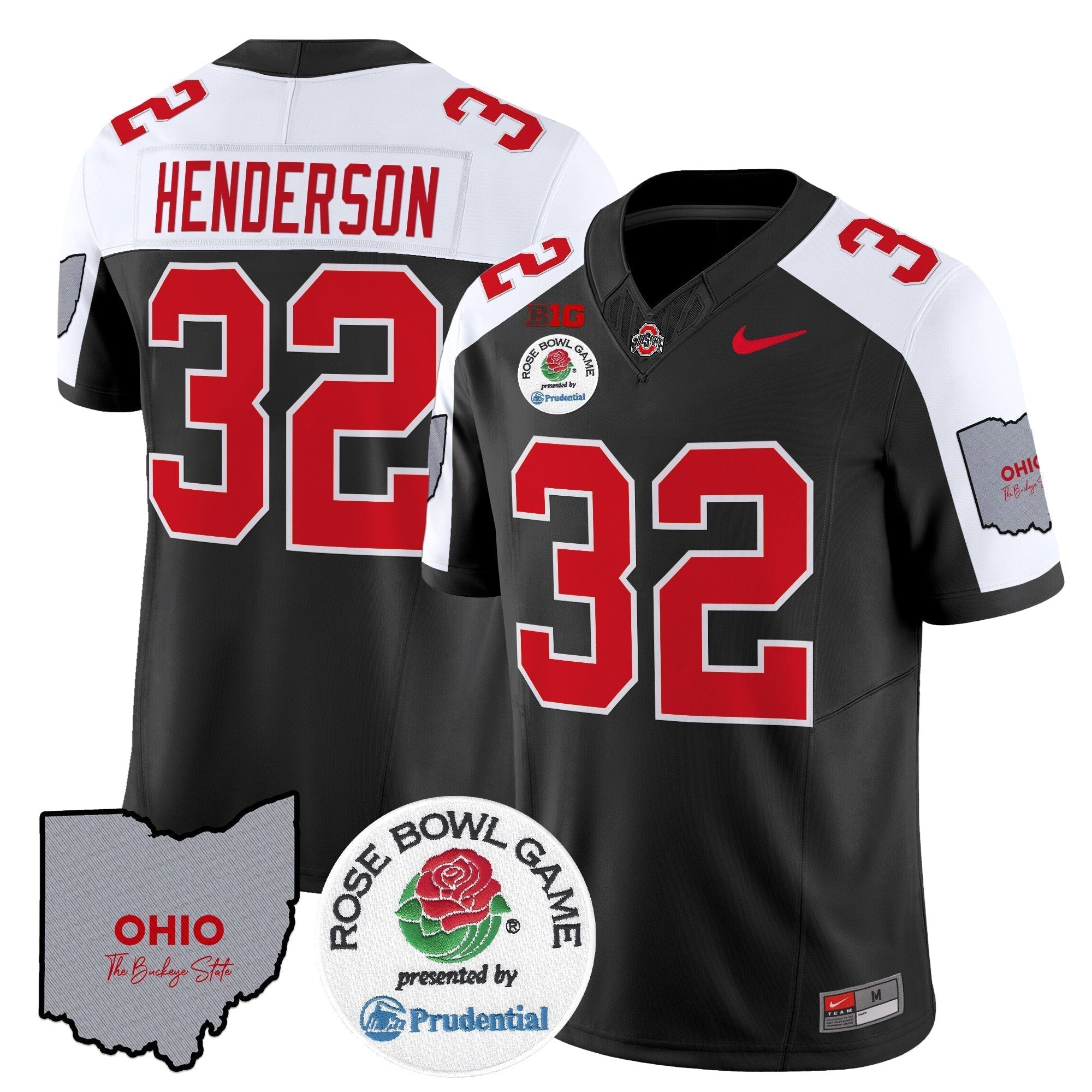 Men Ohio State Buckeyes Rose Bowl Vapor Limited Jersey V2 - All Stitched