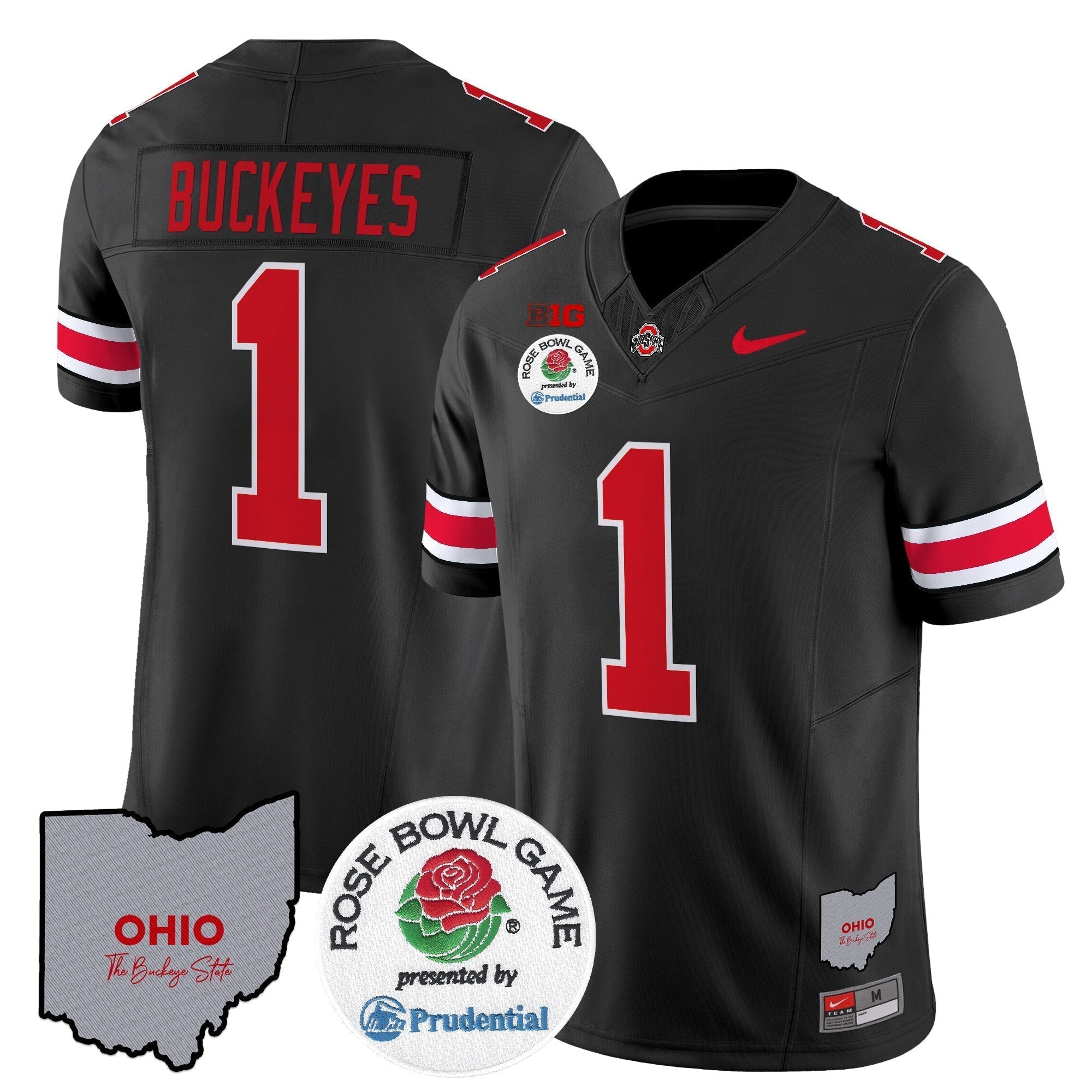 Men Ohio State Buckeyes Rose Bowl Vapor Limited Jersey V2 - All Stitched