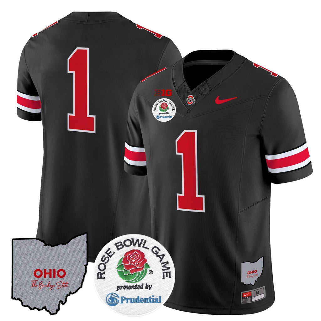 Men Ohio State Buckeyes Rose Bowl Vapor Limited Jersey V2 - All Stitched