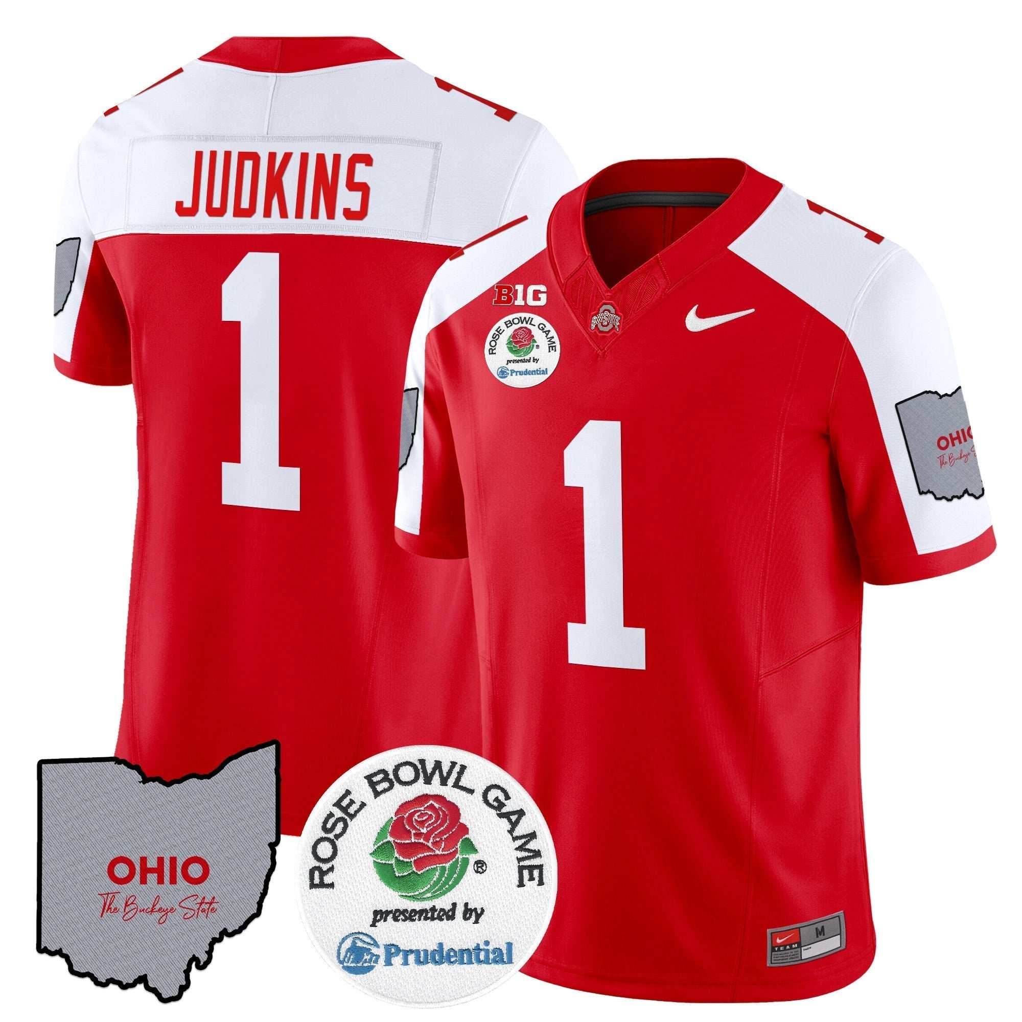 Men Ohio State Buckeyes Rose Bowl Vapor Limited Jersey V2 - All Stitched
