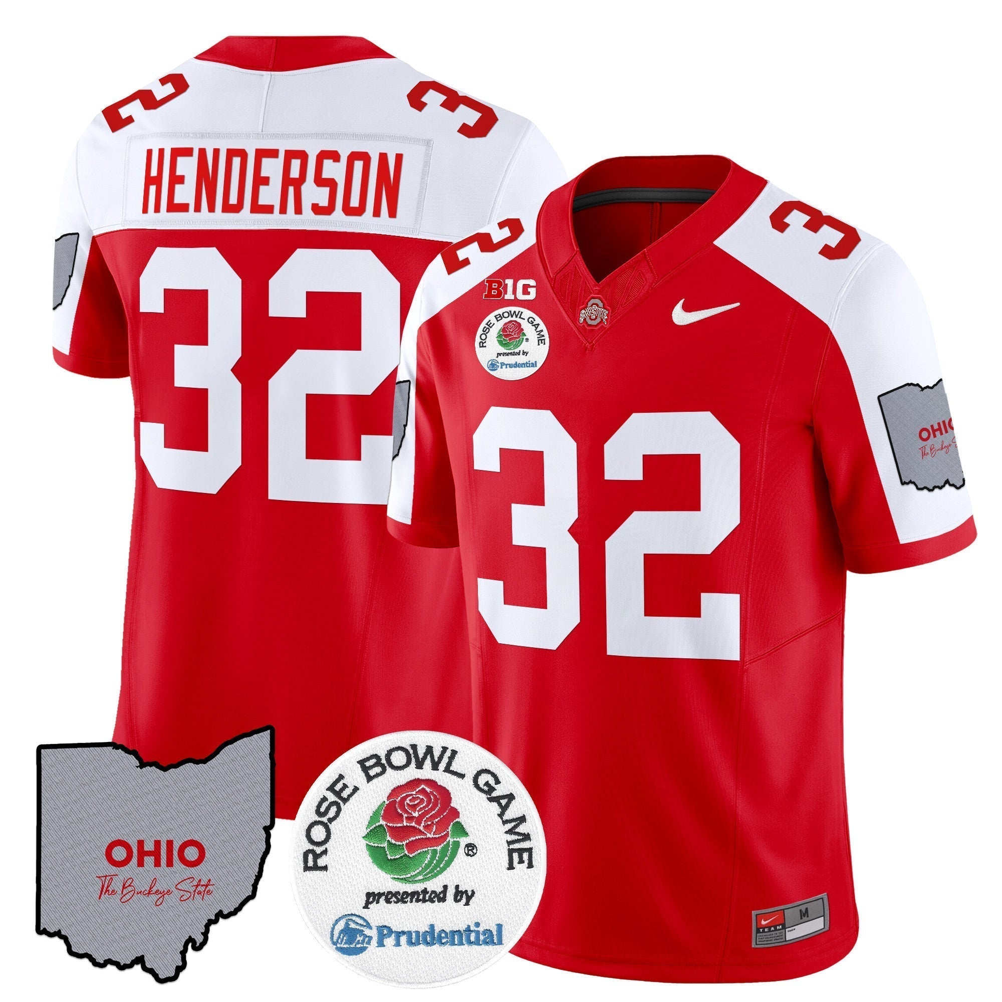 Men Ohio State Buckeyes Rose Bowl Vapor Limited Jersey V2 - All Stitched