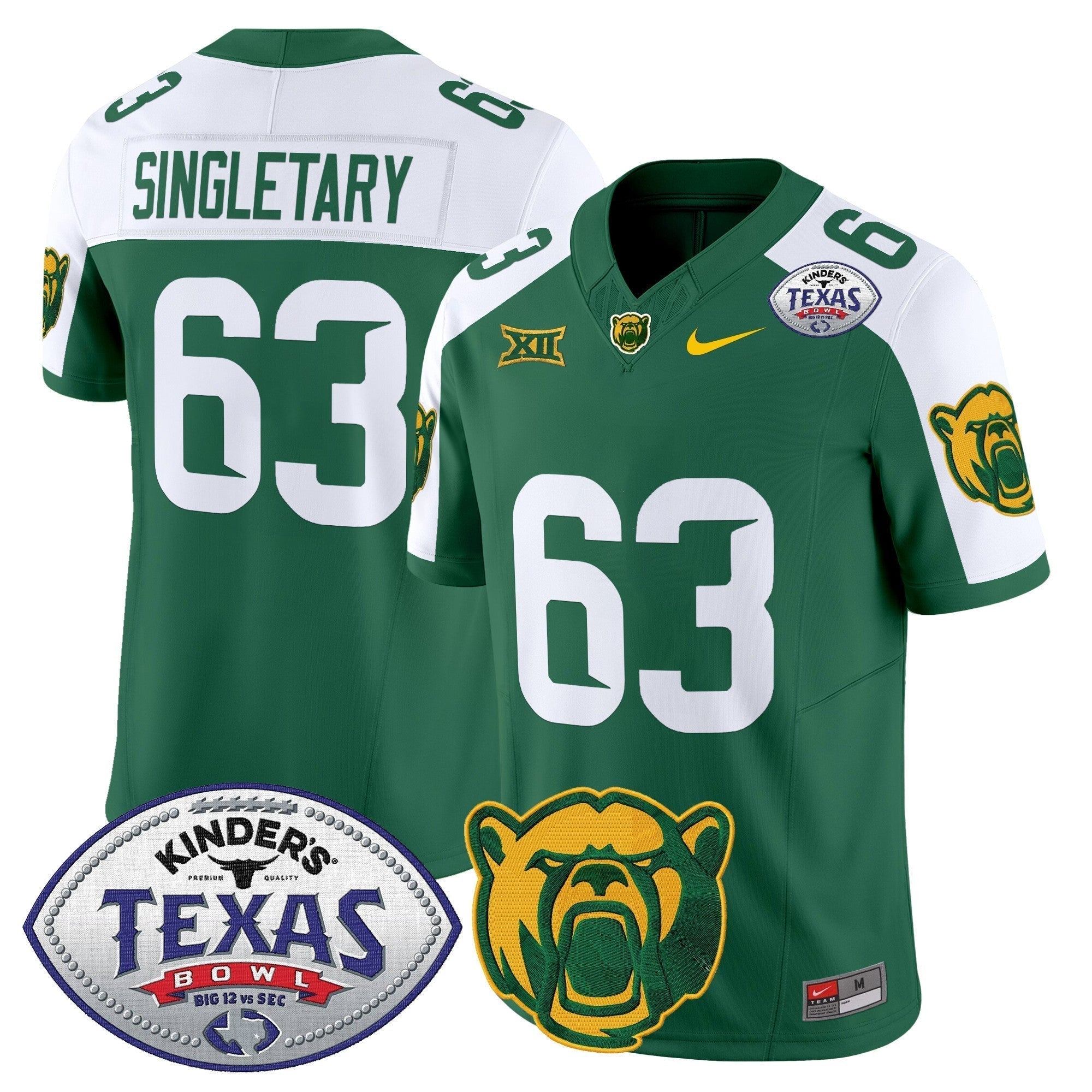 Men Baylor Bears 2024 Texas Bowl Vapor Limited Jersey - All Stitched
