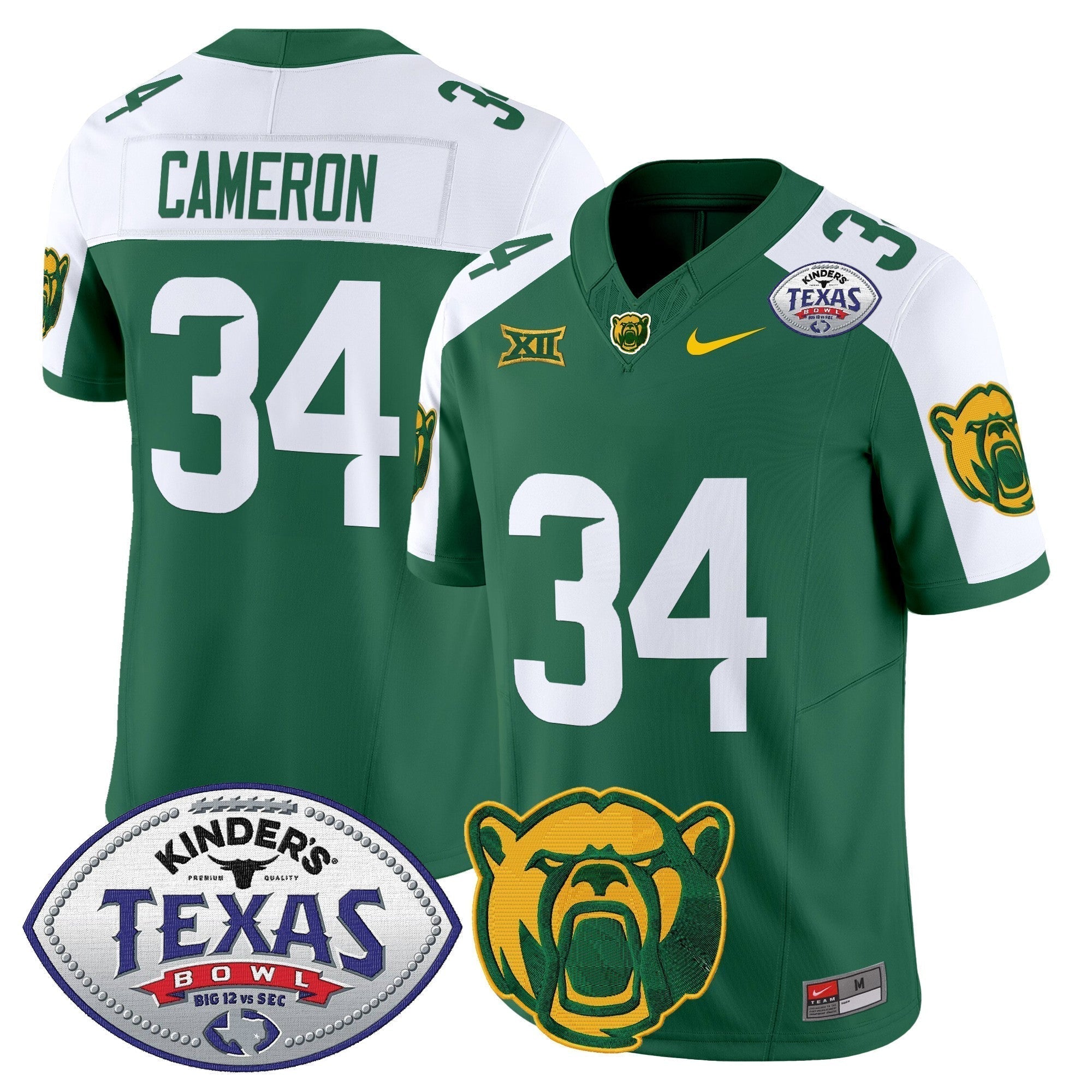 Men Baylor Bears 2024 Texas Bowl Vapor Limited Jersey - All Stitched