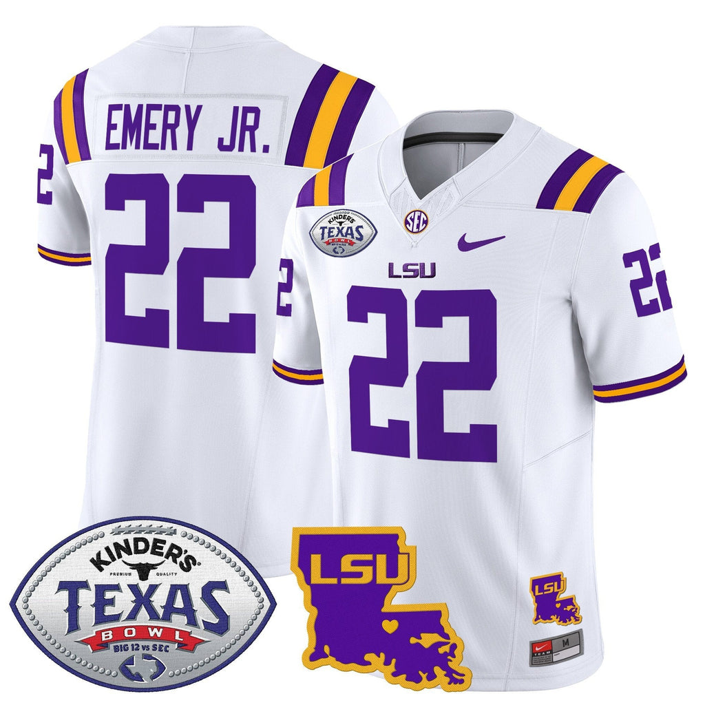 Men LSU Tigers 2024 Texas Bowl Patch Vapor Limited Jersey - All Stitched