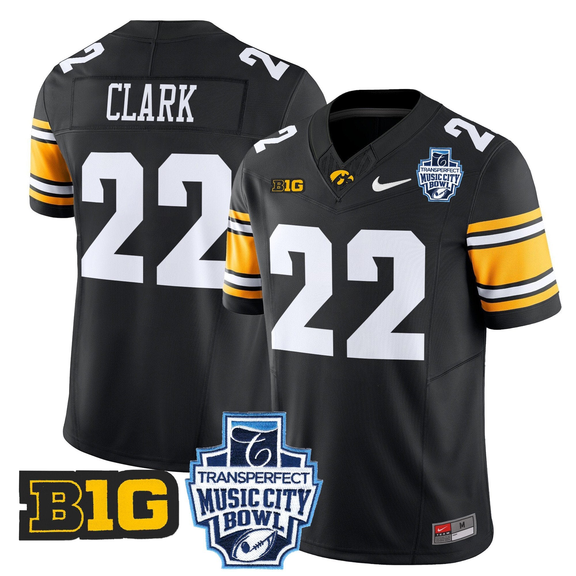 Men Iowa Hawkeyes 2024 Music City Bowl Vapor Limited Jersey - All Stitched