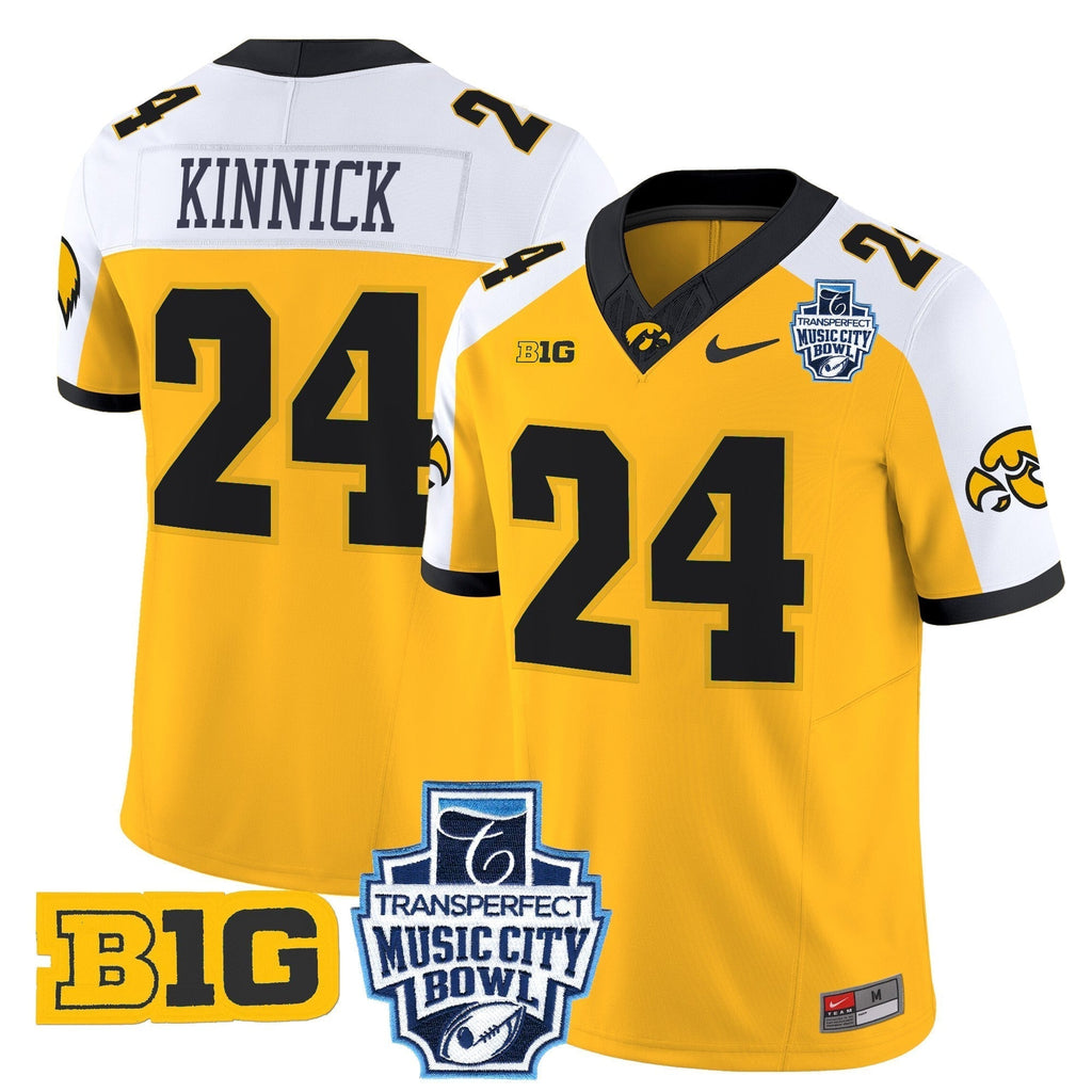 Men Iowa Hawkeyes 2024 Music City Bowl Vapor Limited Jersey - All Stitched