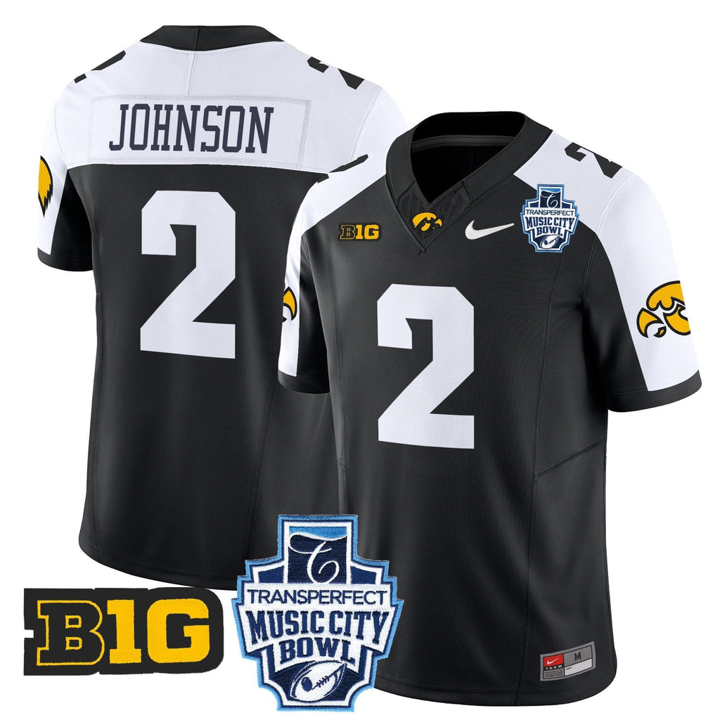 Men Iowa Hawkeyes 2024 Music City Bowl Vapor Limited Jersey - All Stitched