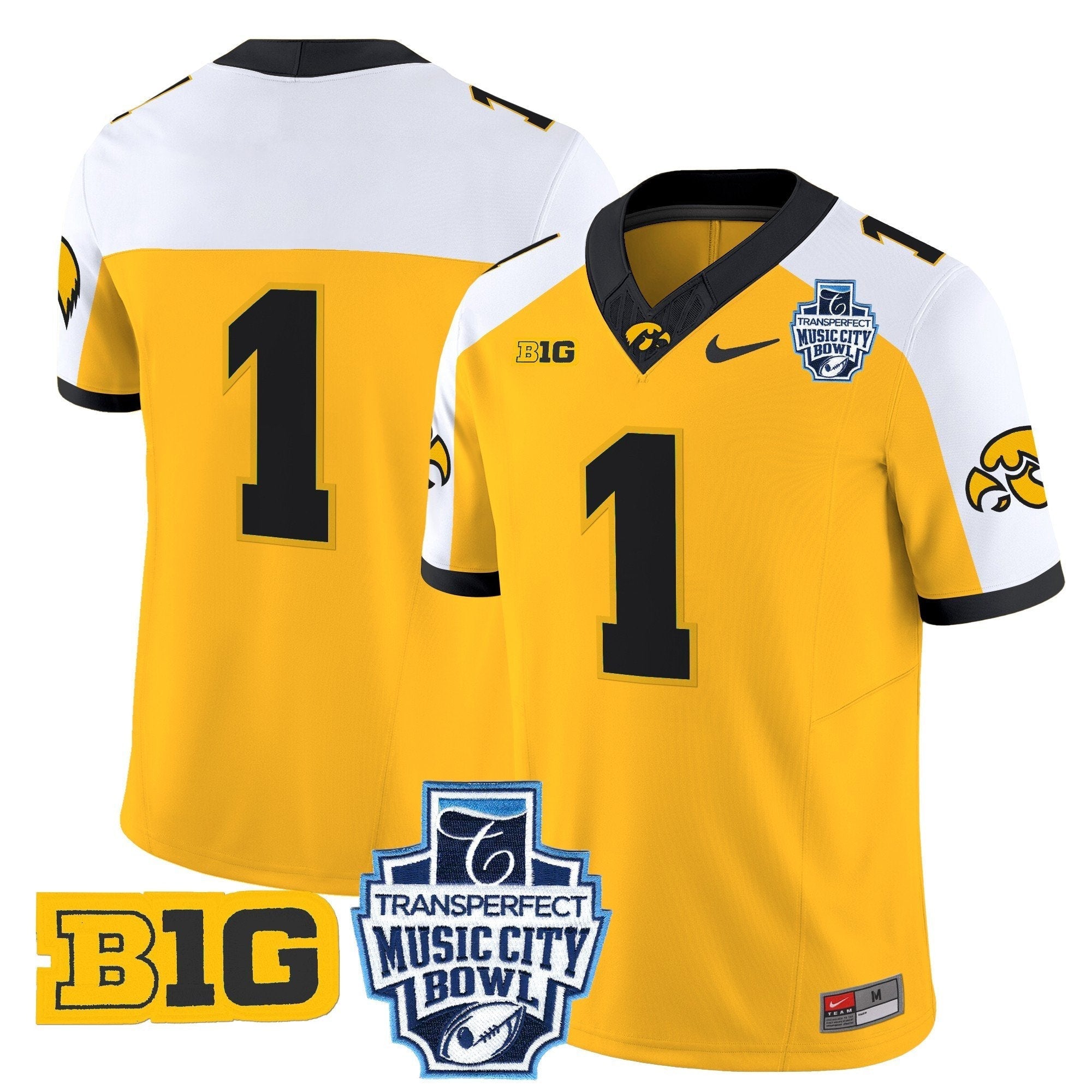 Men Iowa Hawkeyes 2024 Music City Bowl Vapor Limited Jersey - All Stitched
