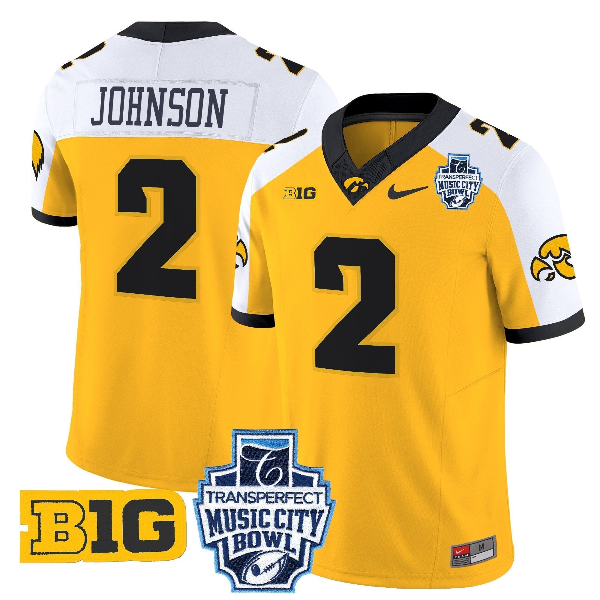 Men Iowa Hawkeyes 2024 Music City Bowl Vapor Limited Jersey - All Stitched