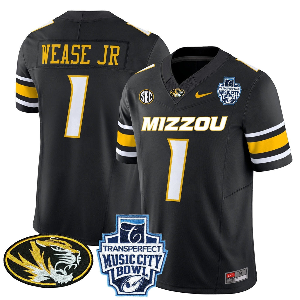 Men Missouri Tigers 2024 Music City Bowl Vapor Limited Jersey - All Stitched