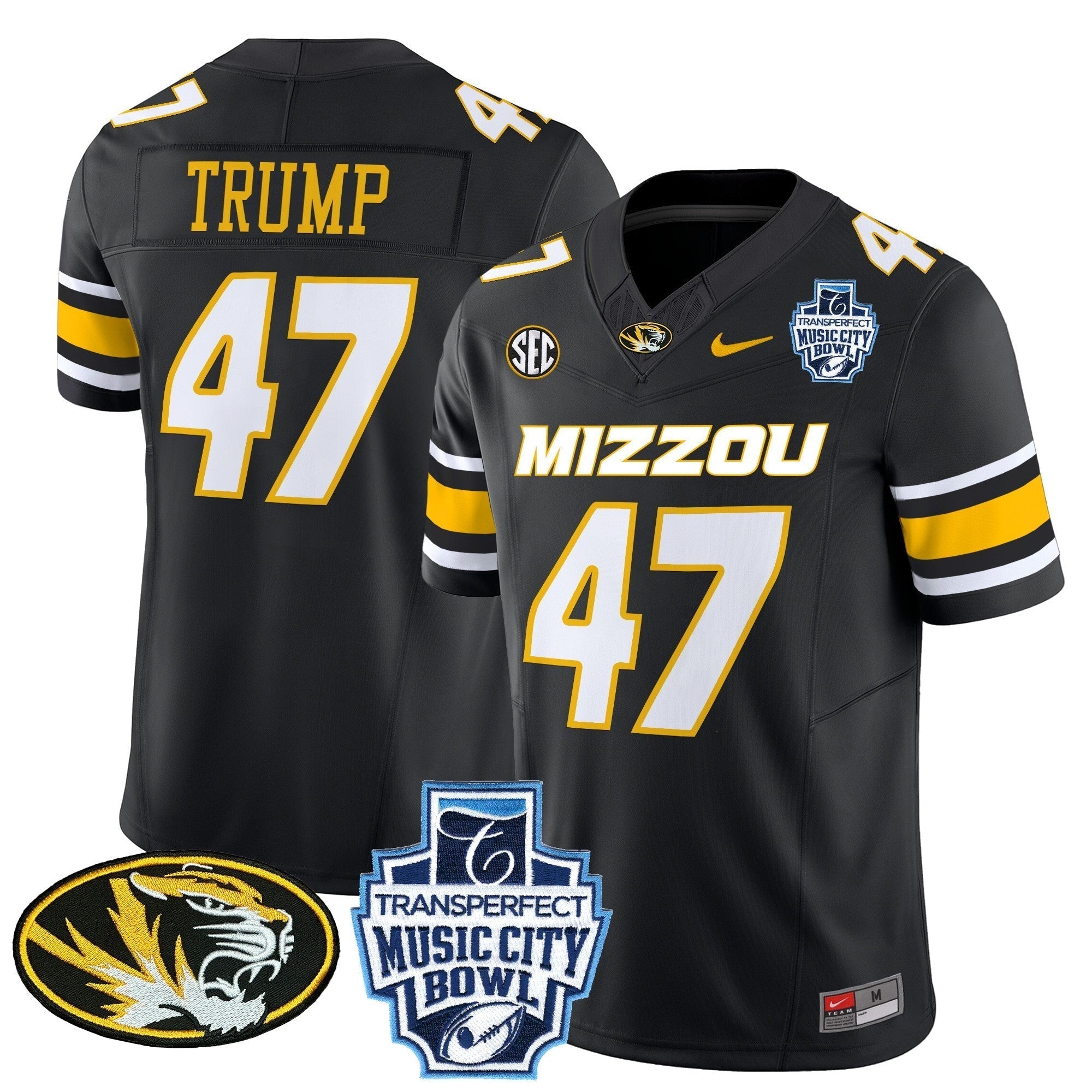 Men Missouri Tigers 2024 Music City Bowl Vapor Limited Jersey - All Stitched