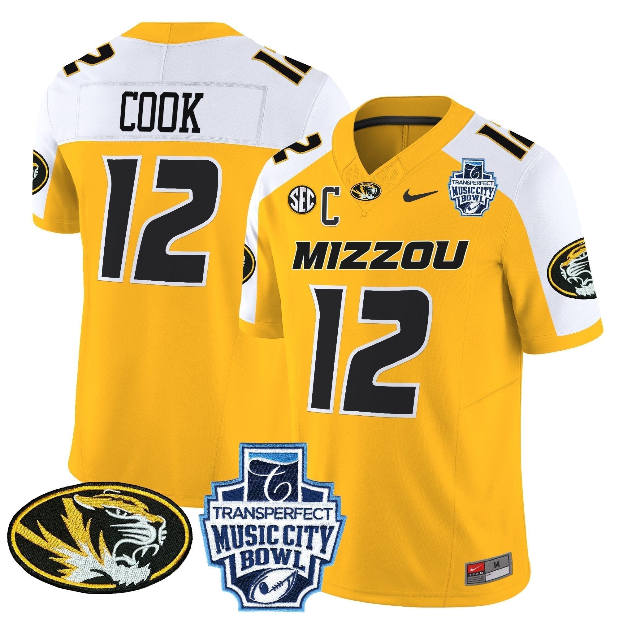 Men Missouri Tigers 2024 Music City Bowl Vapor Limited Jersey - All Stitched