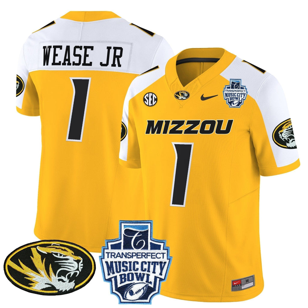 Men Missouri Tigers 2024 Music City Bowl Vapor Limited Jersey - All Stitched