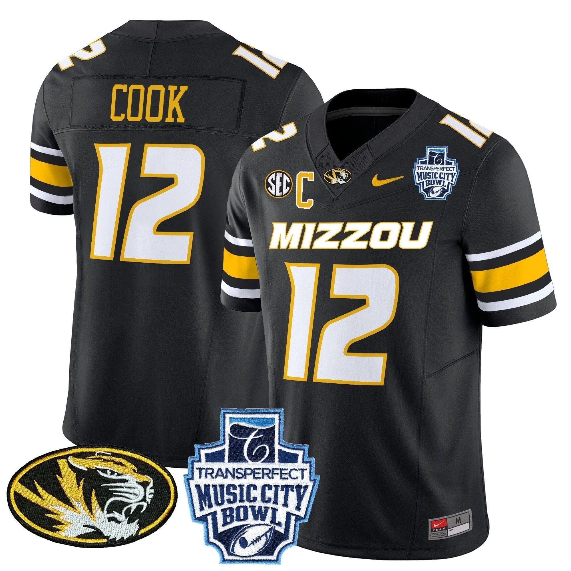 Men Missouri Tigers 2024 Music City Bowl Vapor Limited Jersey - All Stitched