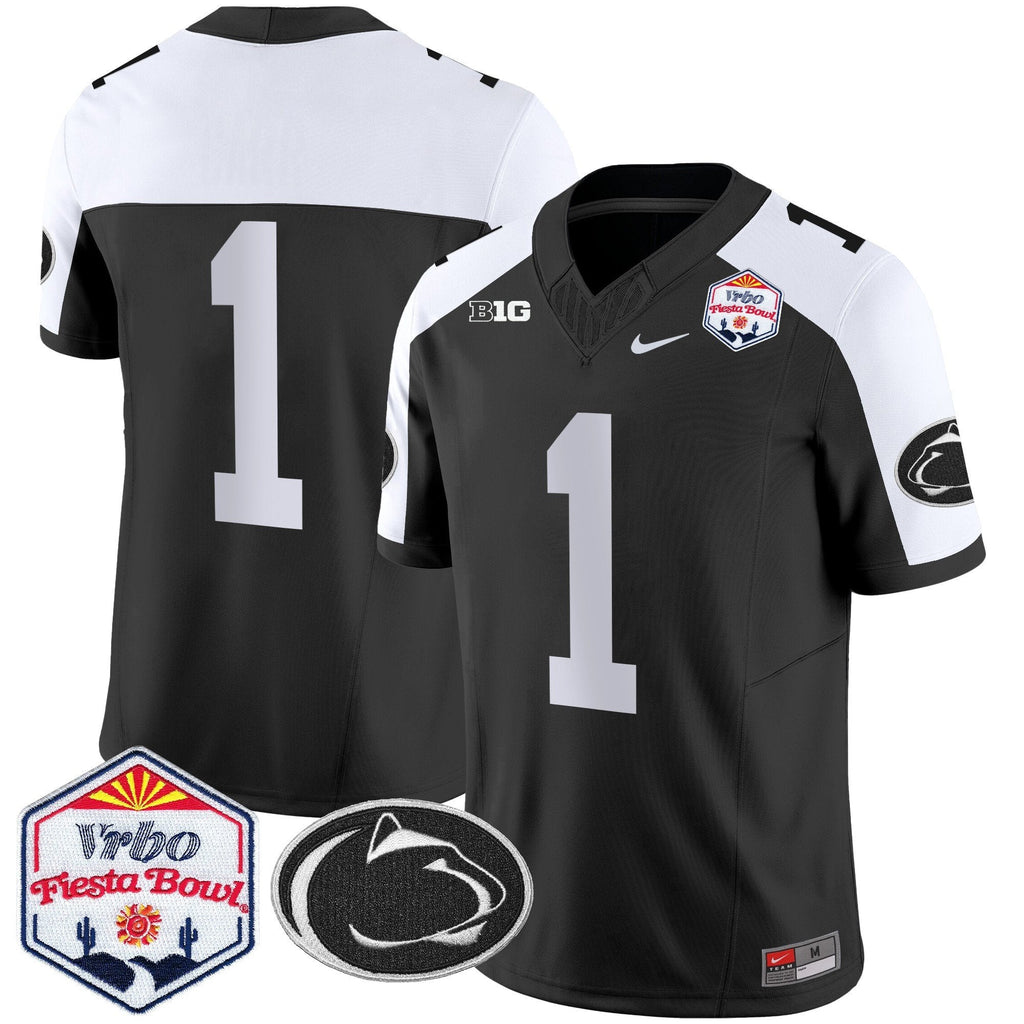 Men Penn State Nittany Lions 2024 The Fiesta Bowl Patch Vapor Limited Jersey - All Stitched