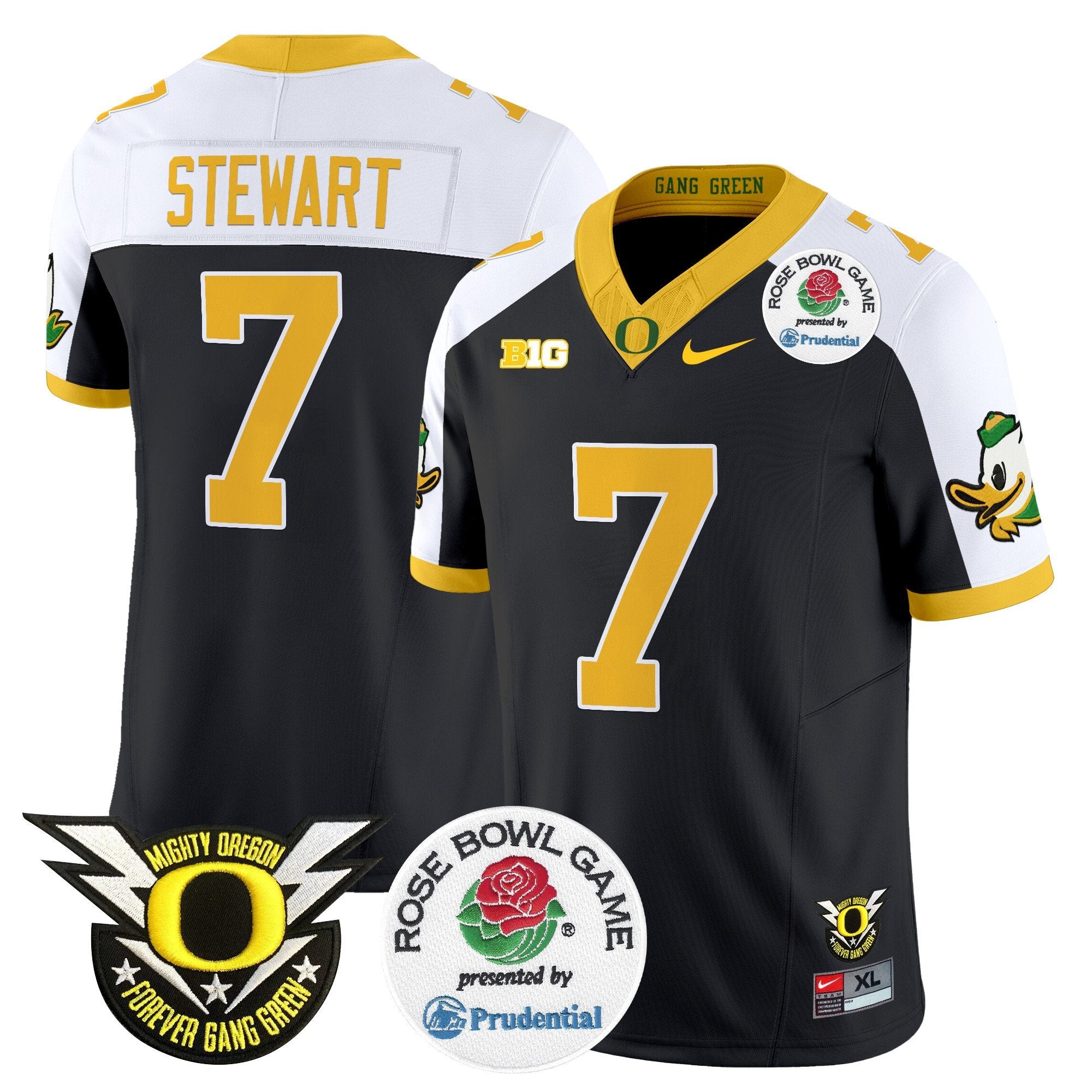 Men Oregon Ducks 2024 Rose Bowl Vapor Limited Jersey - All Stitched