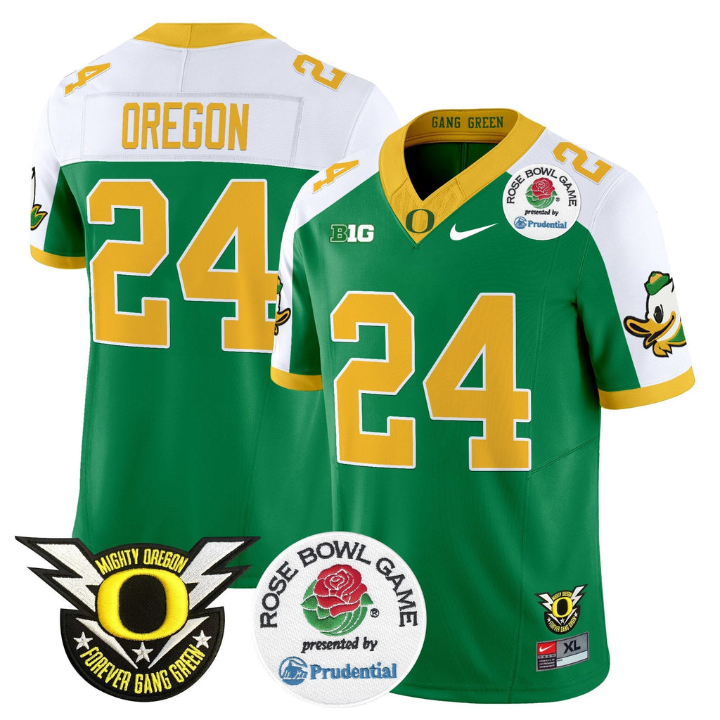 Men Oregon Ducks 2024 Rose Bowl Vapor Limited Jersey - All Stitched