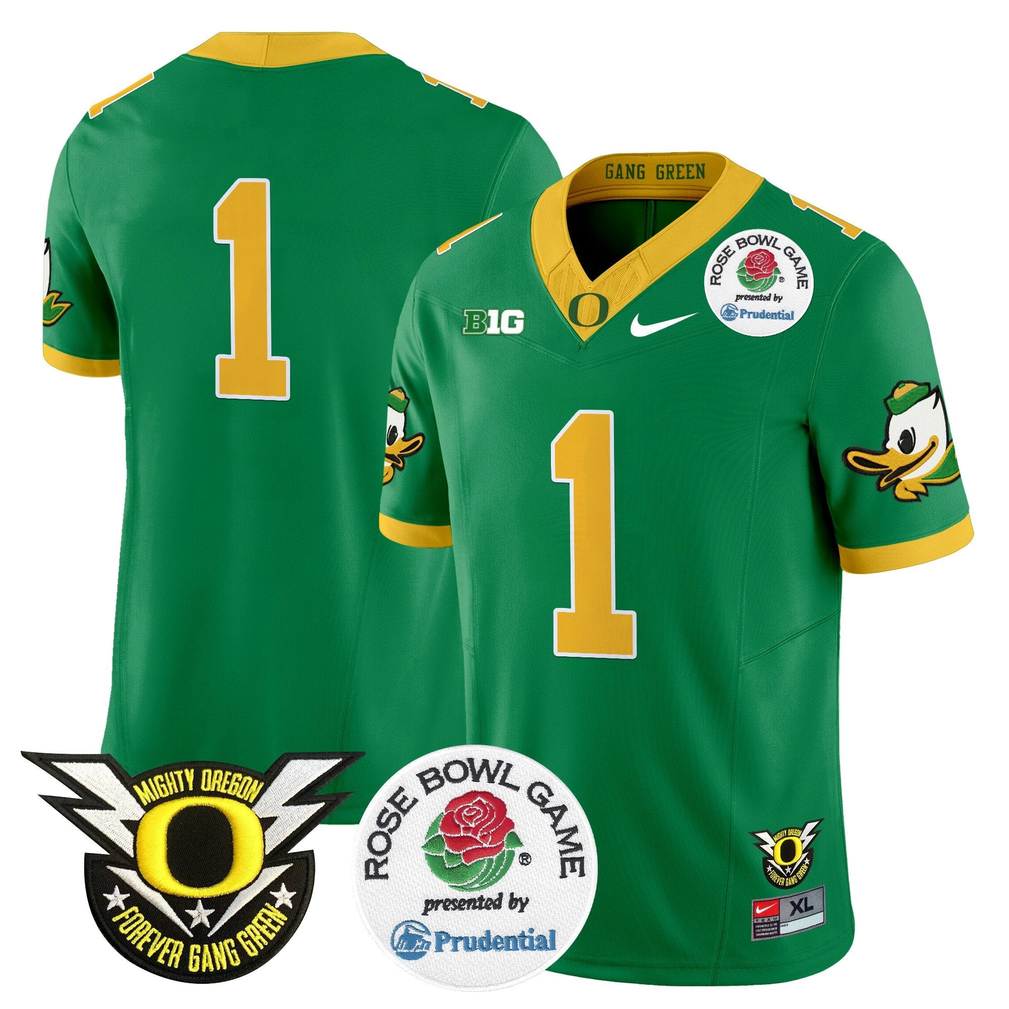 Men Oregon Ducks 2024 Rose Bowl Vapor Limited Jersey - All Stitched