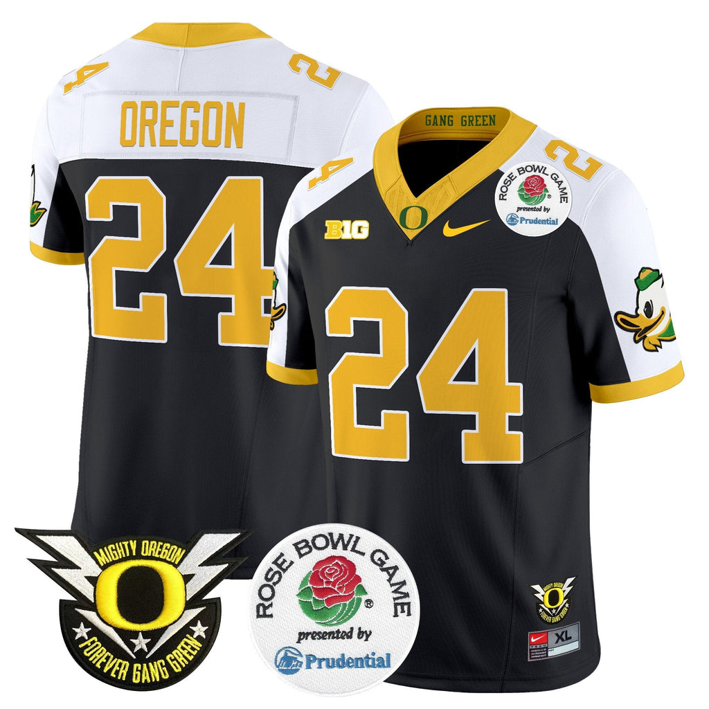 Men Oregon Ducks 2024 Rose Bowl Vapor Limited Jersey - All Stitched