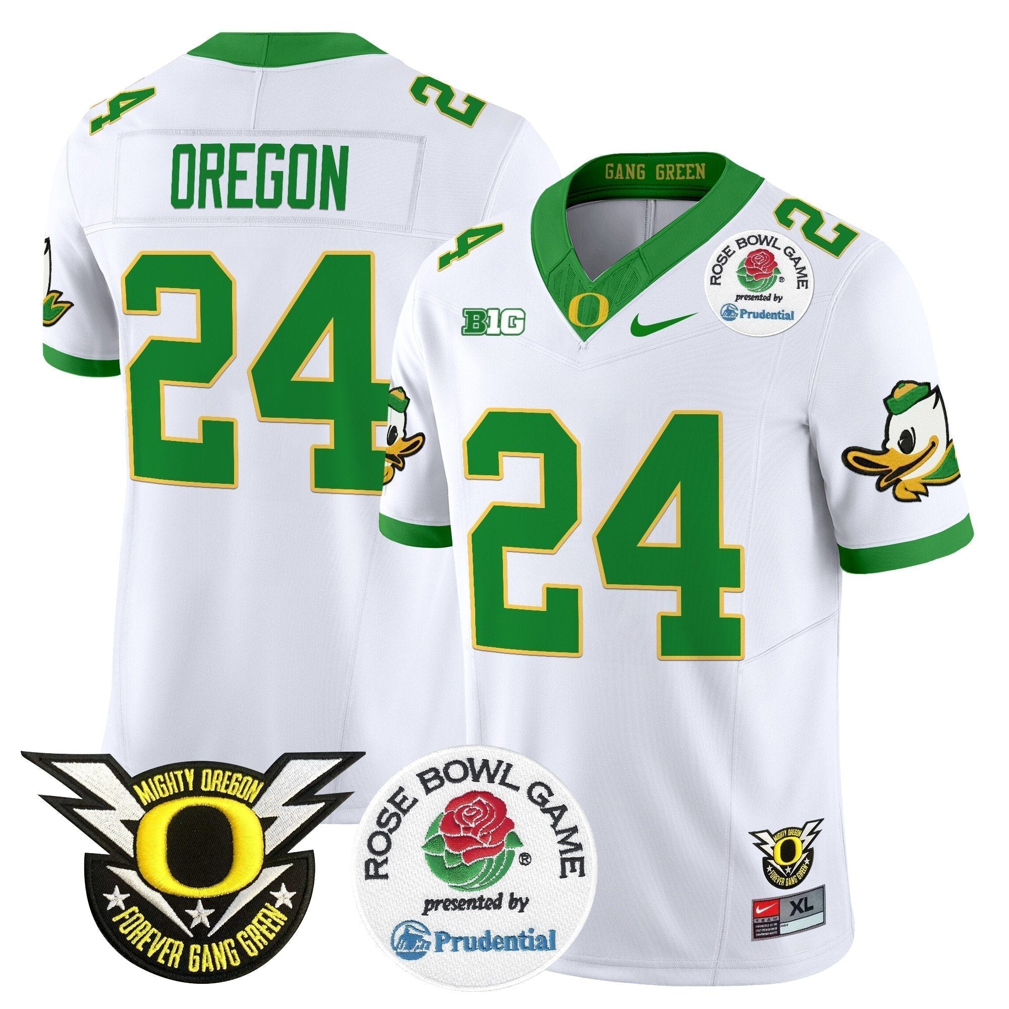 Men Oregon Ducks 2024 Rose Bowl Vapor Limited Jersey - All Stitched