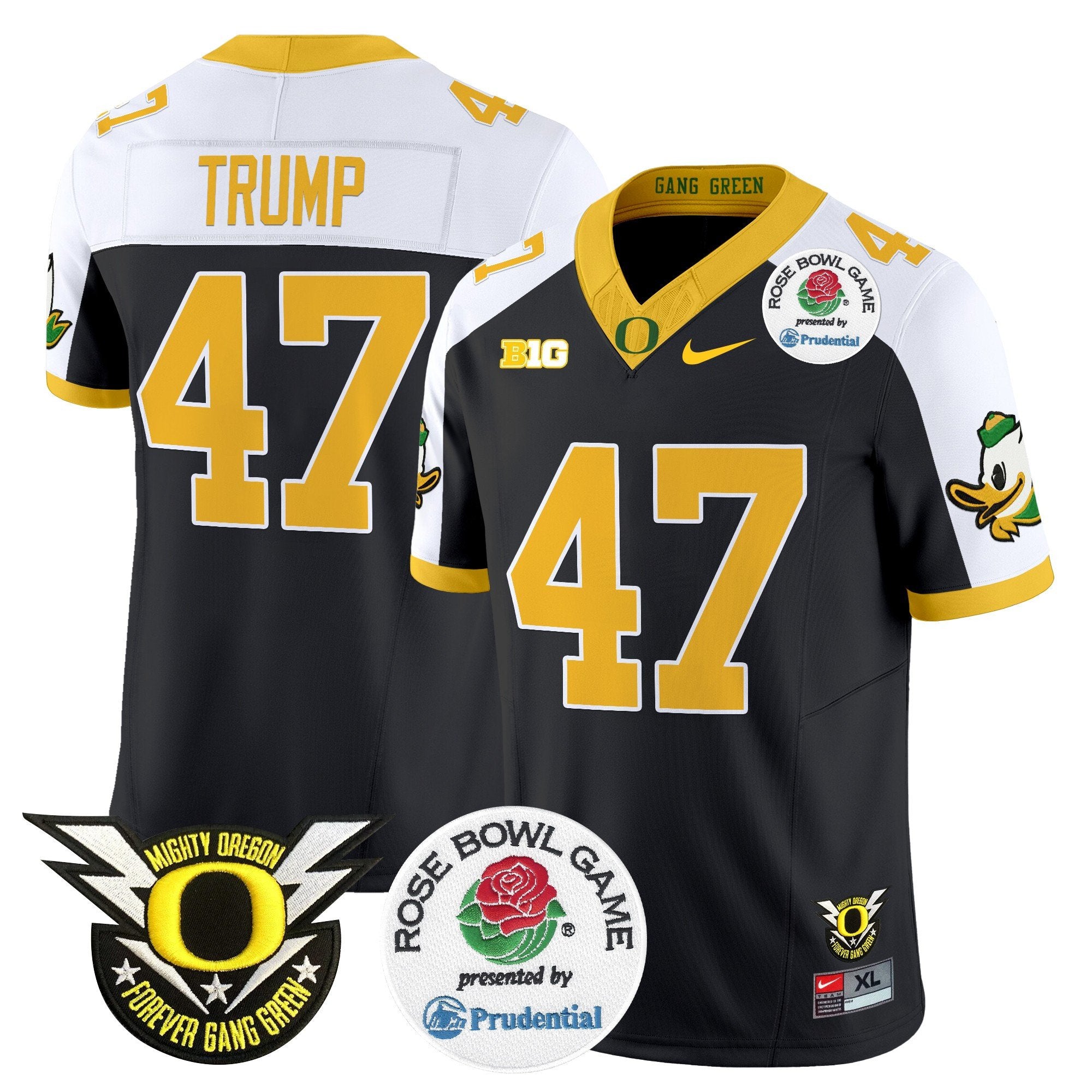 Men Oregon Ducks 2024 Rose Bowl Vapor Limited Jersey - All Stitched