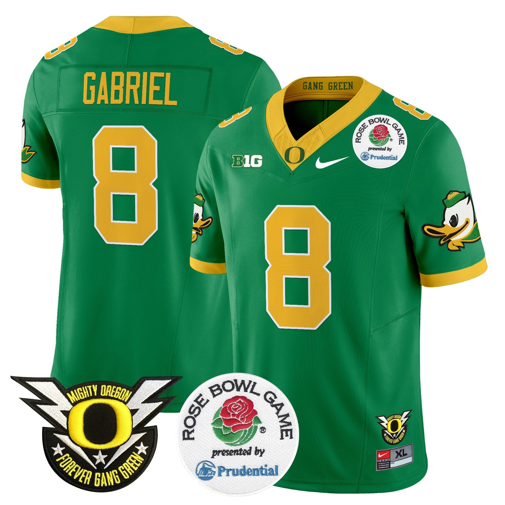 Men Oregon Ducks 2024 Rose Bowl Vapor Limited Jersey - All Stitched