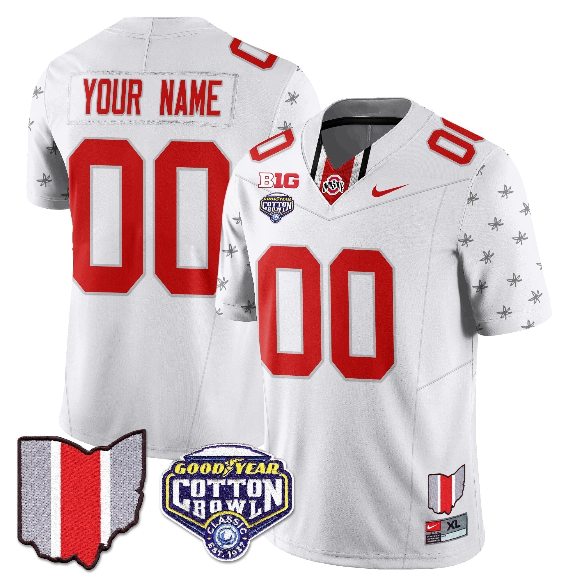 Custom Ohio State Buckeyes 2024 Cotton Bowl Classic Jersey - All Stitched