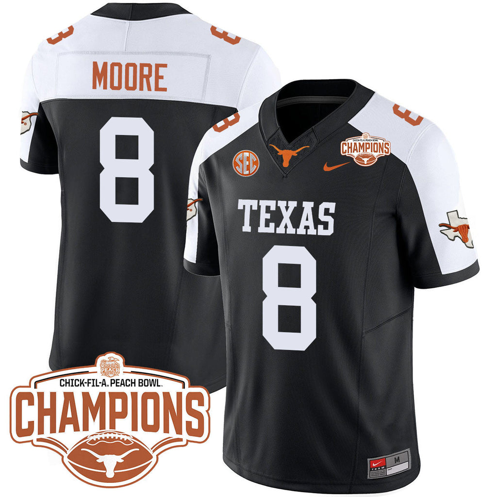 Men Texas Longhorns 2024 Peach Bowl Champions Jersey - All Stitched