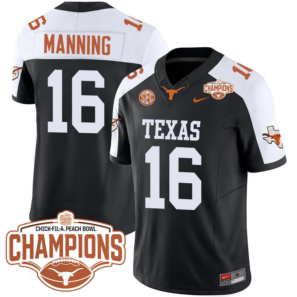 Men Texas Longhorns 2024 Peach Bowl Champions Jersey - All Stitched