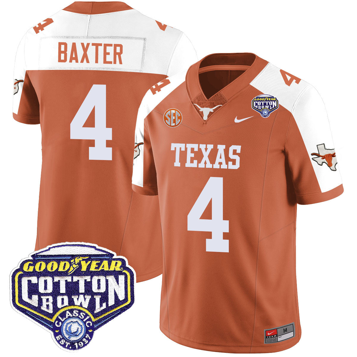 Men Texas Longhorns 2024 Cotton Bowl Classic Jersey - All Stitched