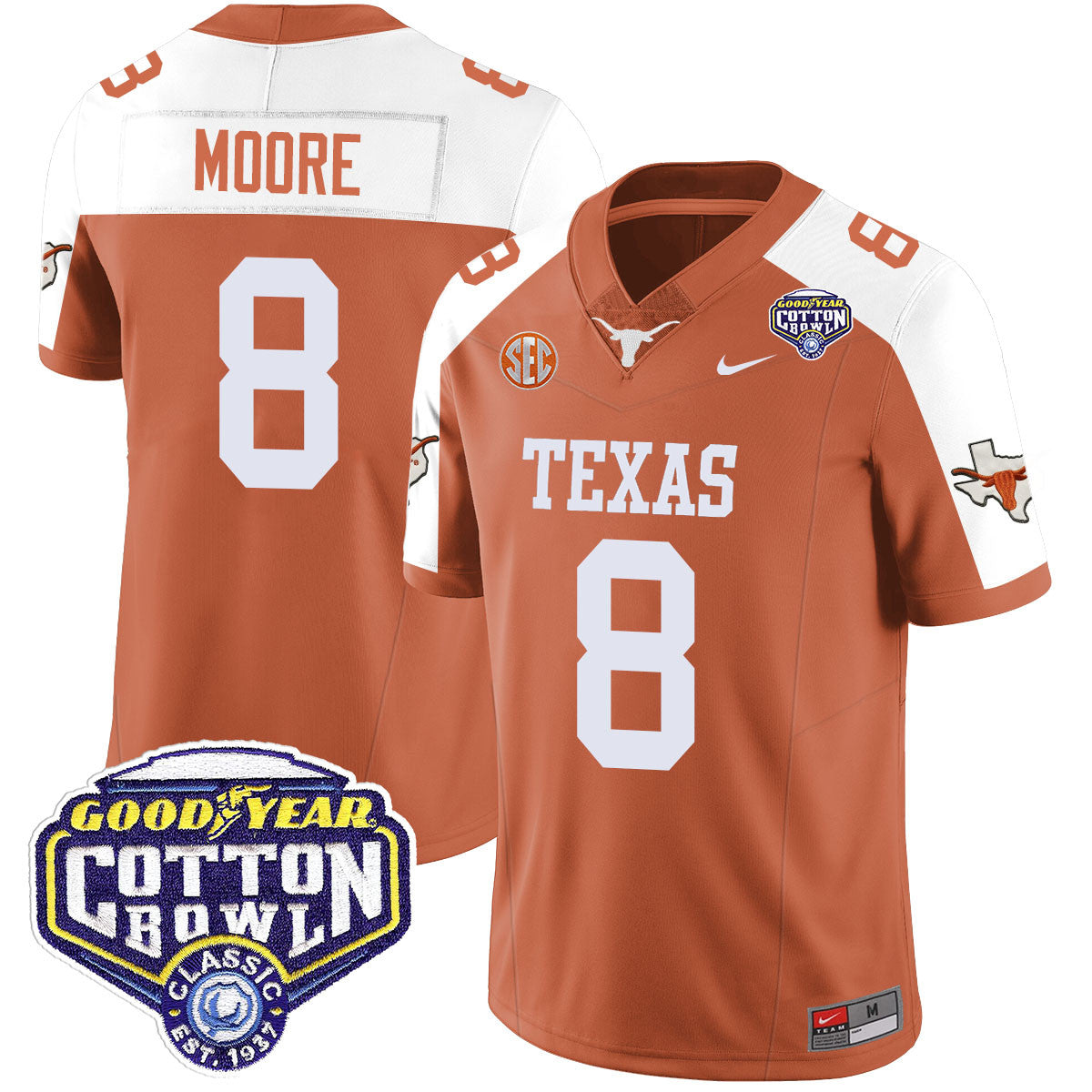Men Texas Longhorns 2024 Cotton Bowl Classic Jersey - All Stitched