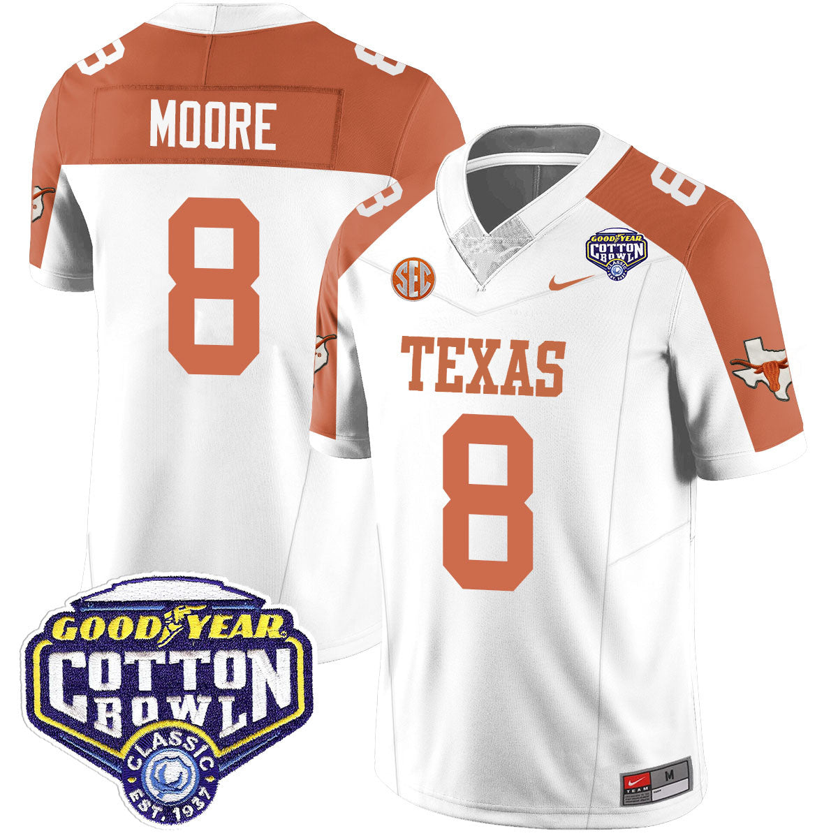 Men Texas Longhorns 2024 Cotton Bowl Classic Jersey - All Stitched
